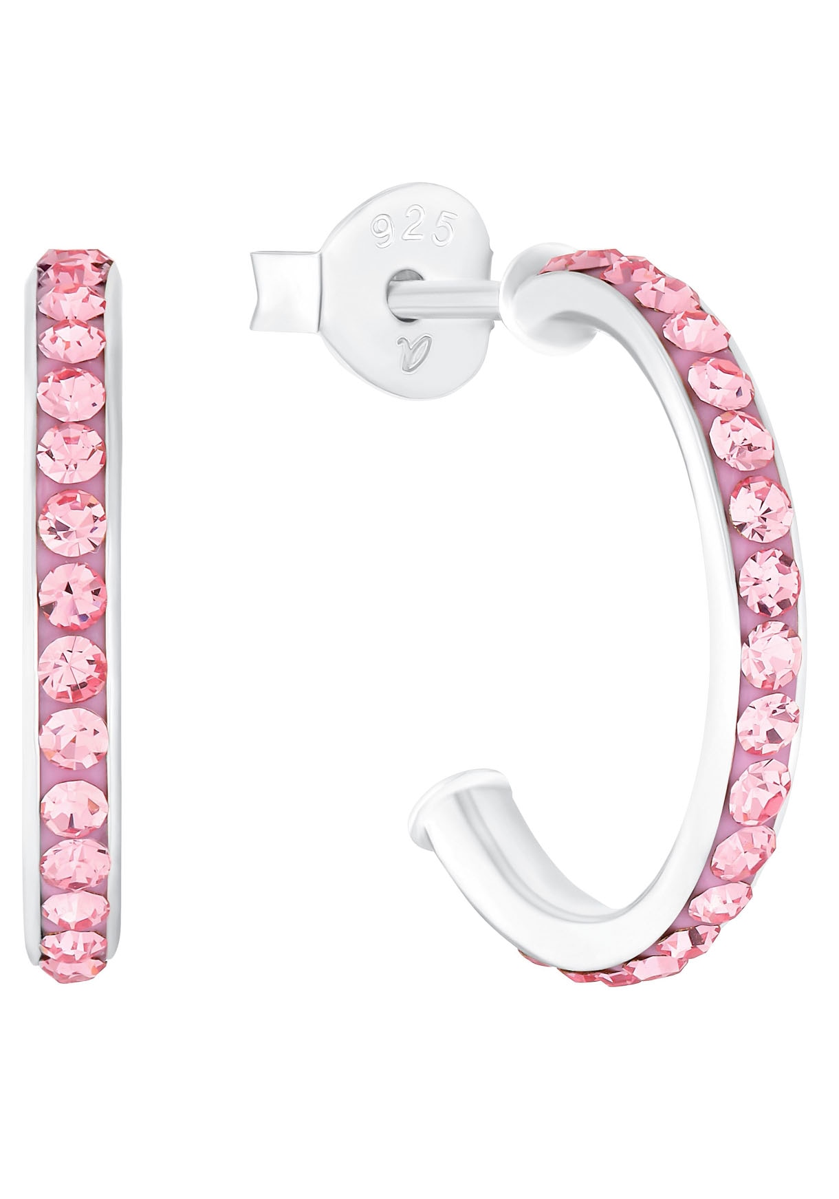 Amor Paar Creolen »Pink Passion« mit Kristallglas