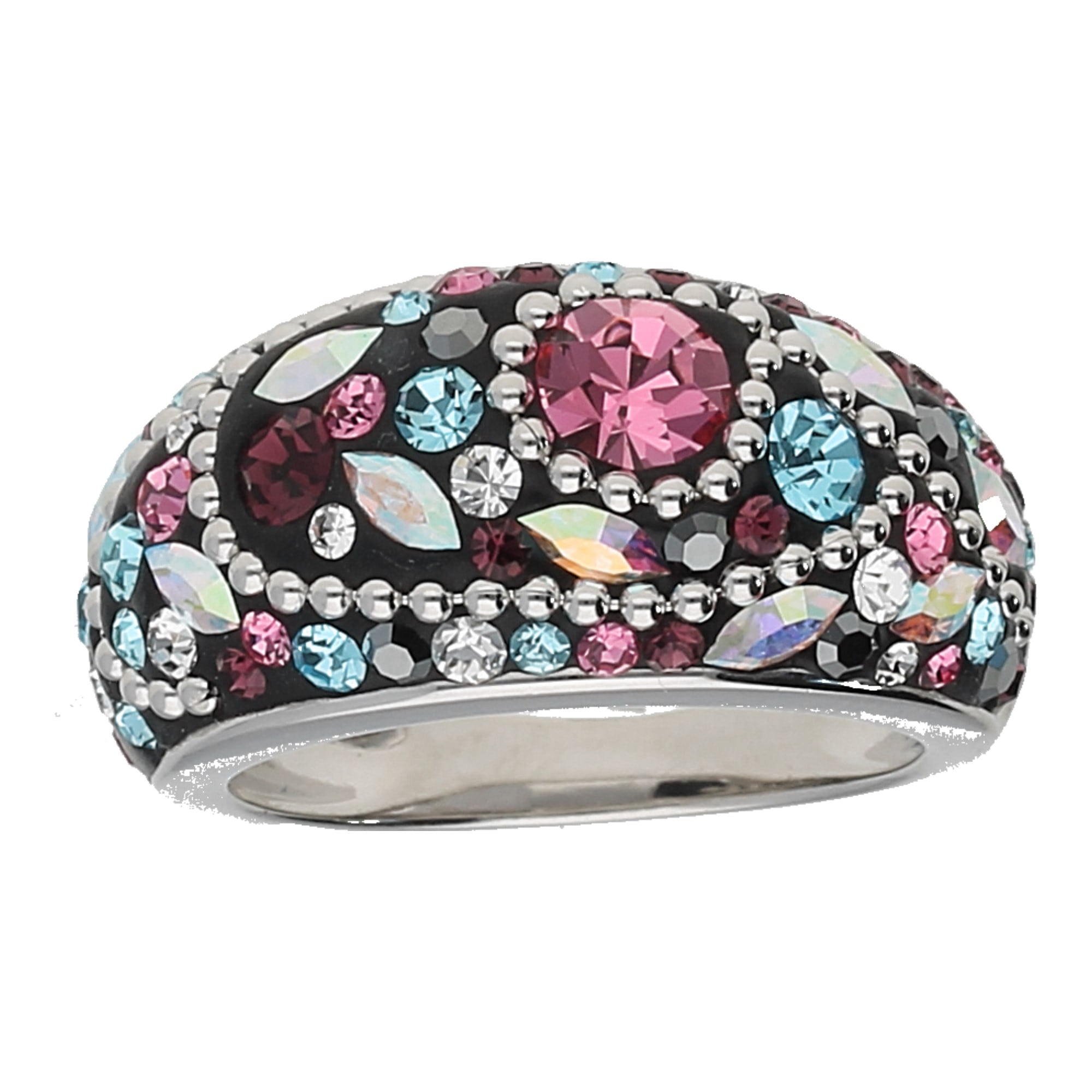 Smart Jewel Silberring »Ring elegant mit Kristallsteinen, Silber 925«