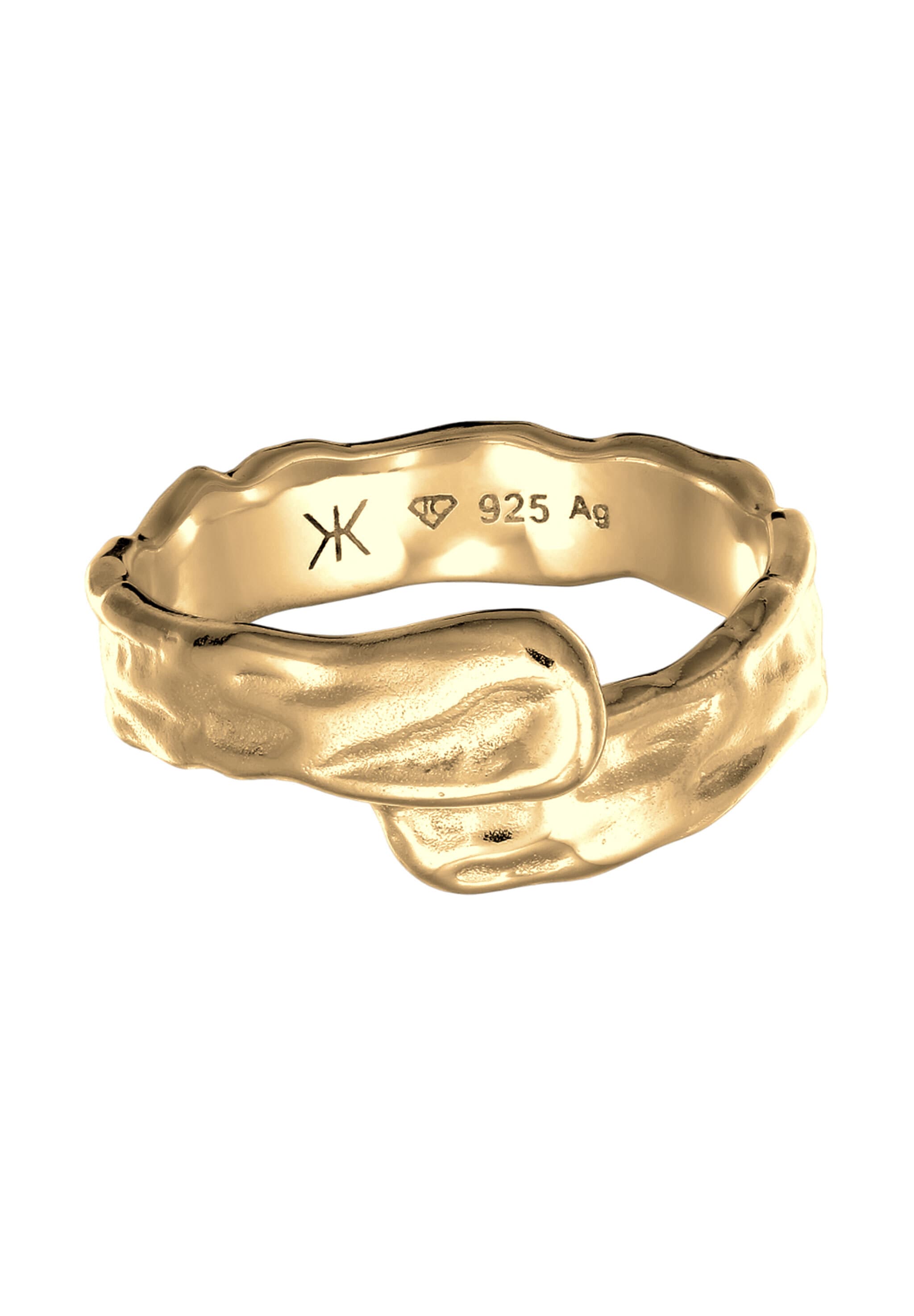Kuzzoi Silberring »Ring Bandring Organic Struktur 925 Sterling Silber«