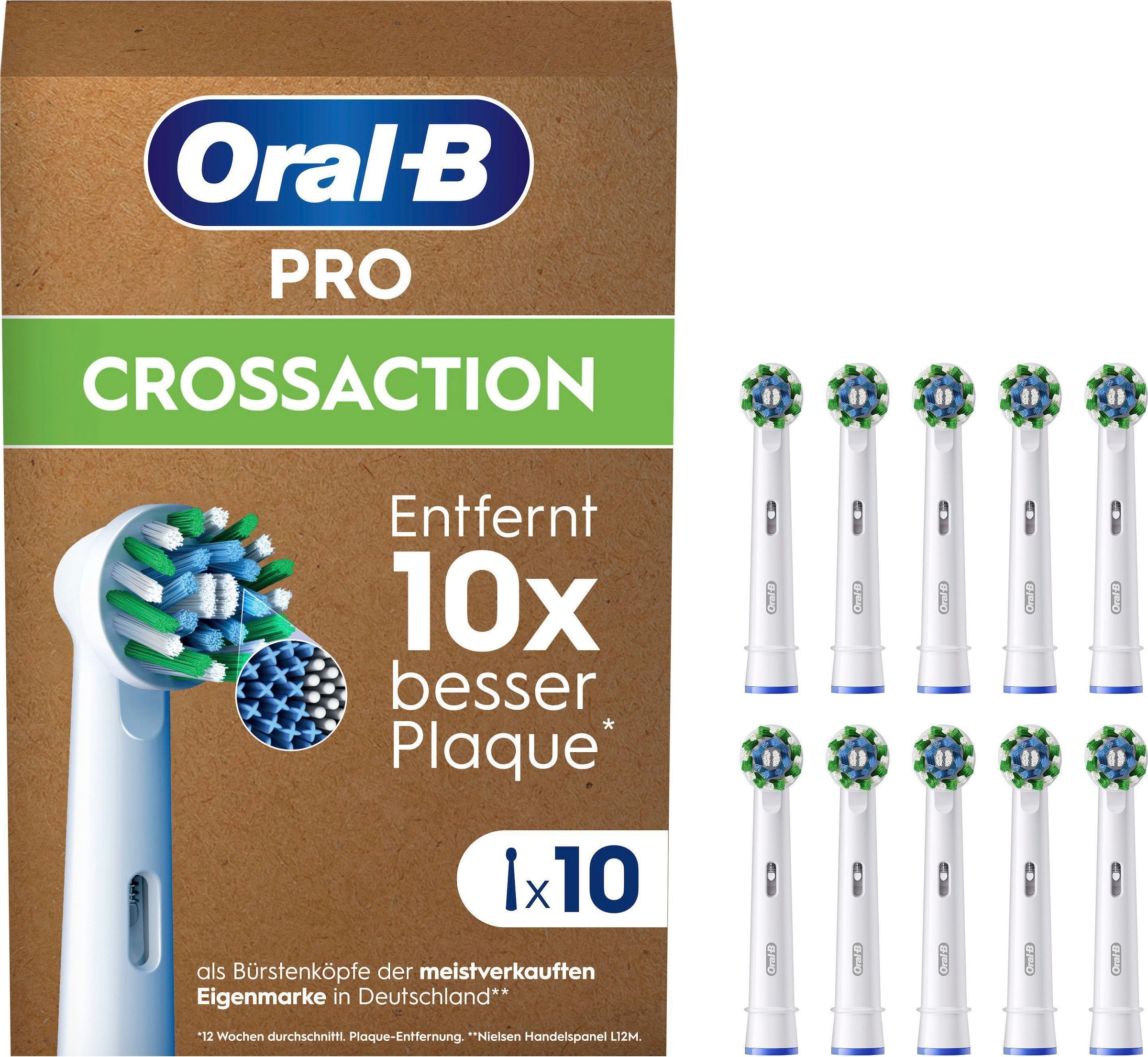 Oral-B Aufsteckbürsten »Pro CrossAction«, X-förmige Borsten