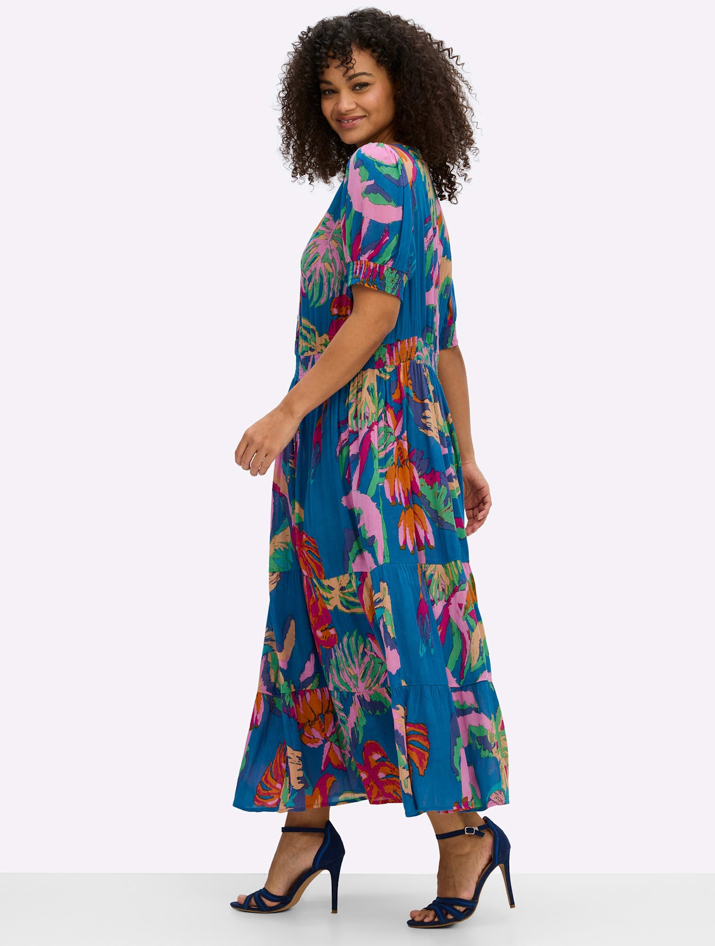 Sheego Druckkleid »Kleid« Eingrifftaschen