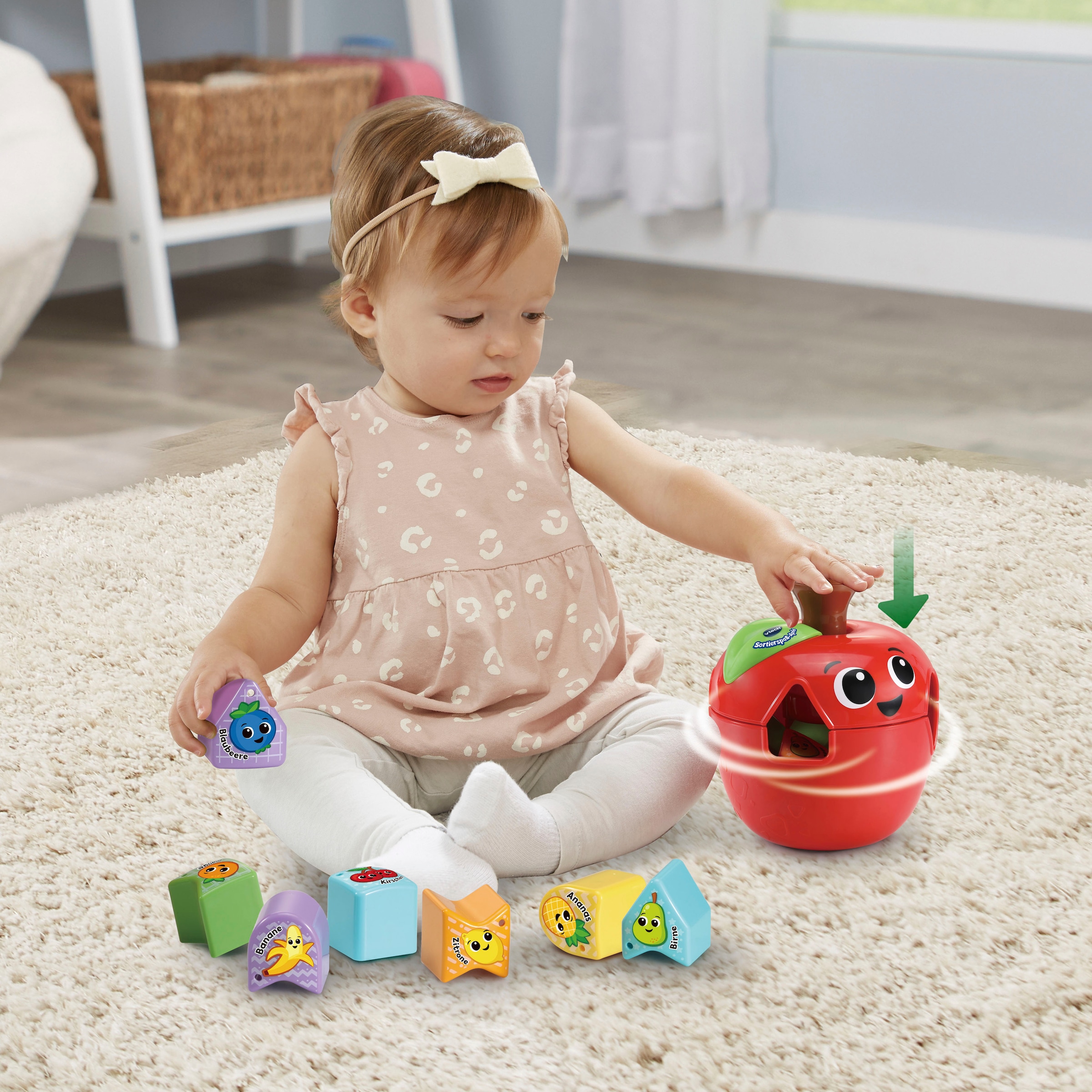 Vtech® Steckspielzeug »Vtech Baby, Sortierspaß-Apfel«, zum Teil aus recycelten Material