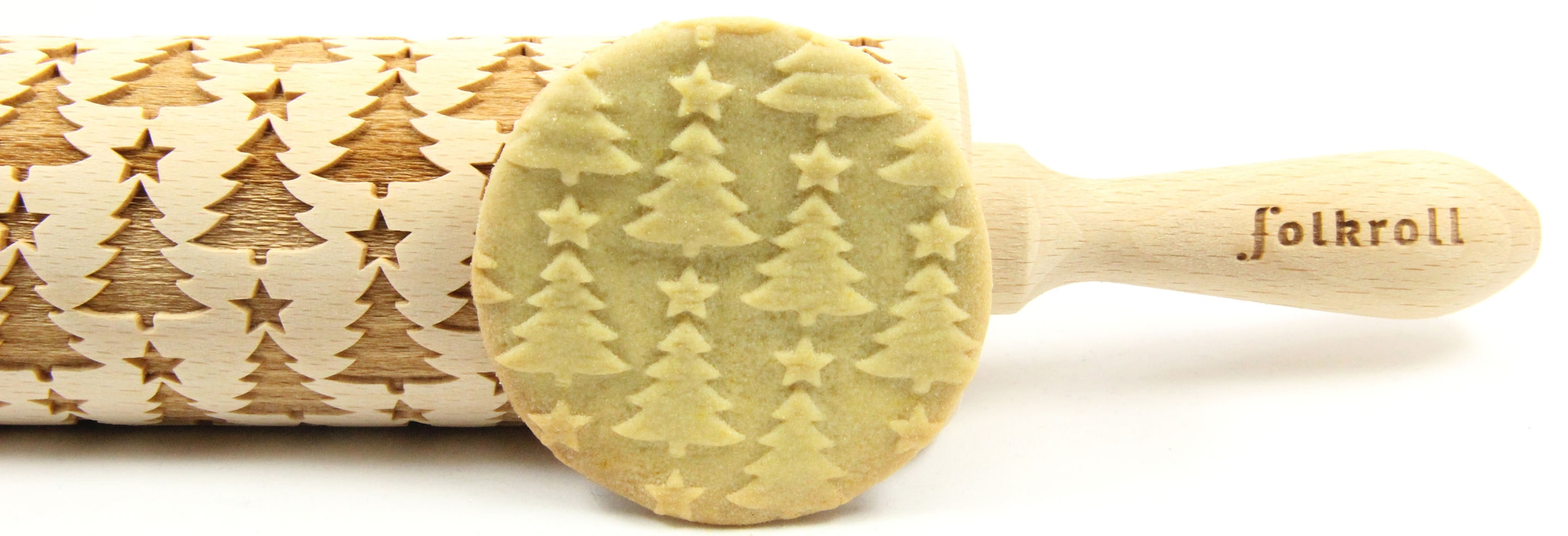 folkroll Teigroller »3D-Motiv-Teigrolle«, Christbaum