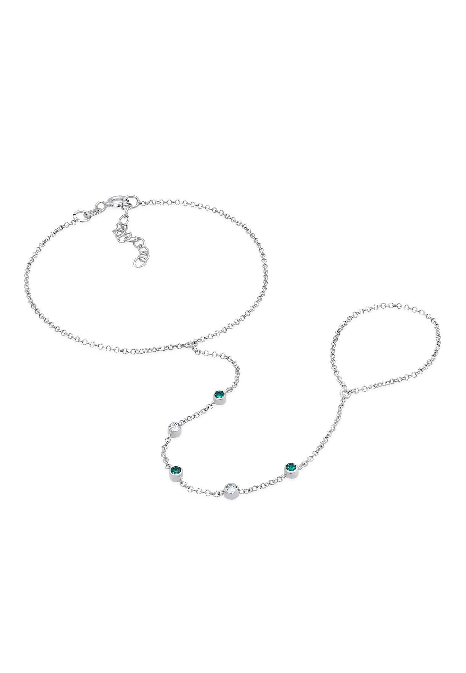 Elli Schmuckset »Armband Hand Chain Handkette Armband 925 Silber« ()