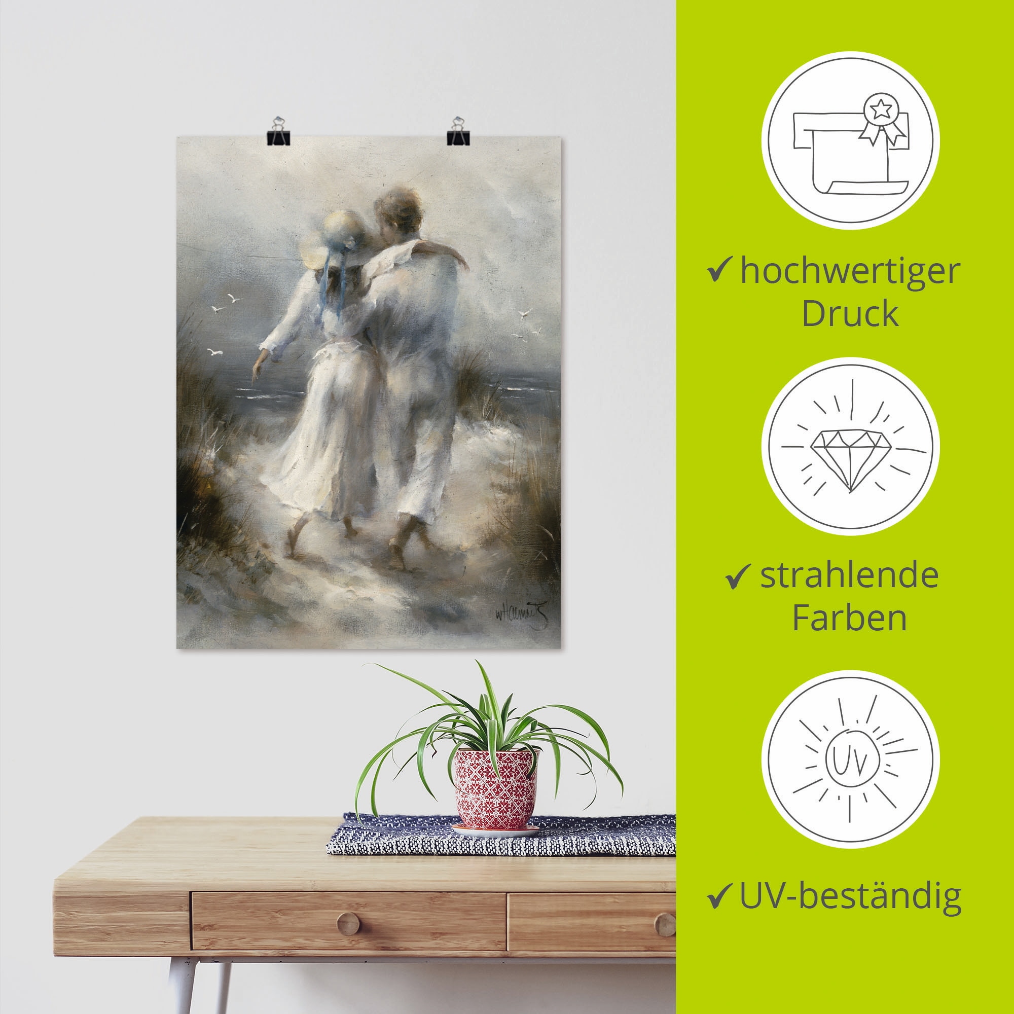 Artland Wandbild »Romantik« Paar 1 Stk. tlg. als Leinwandbild, Poster in verschied. Größen