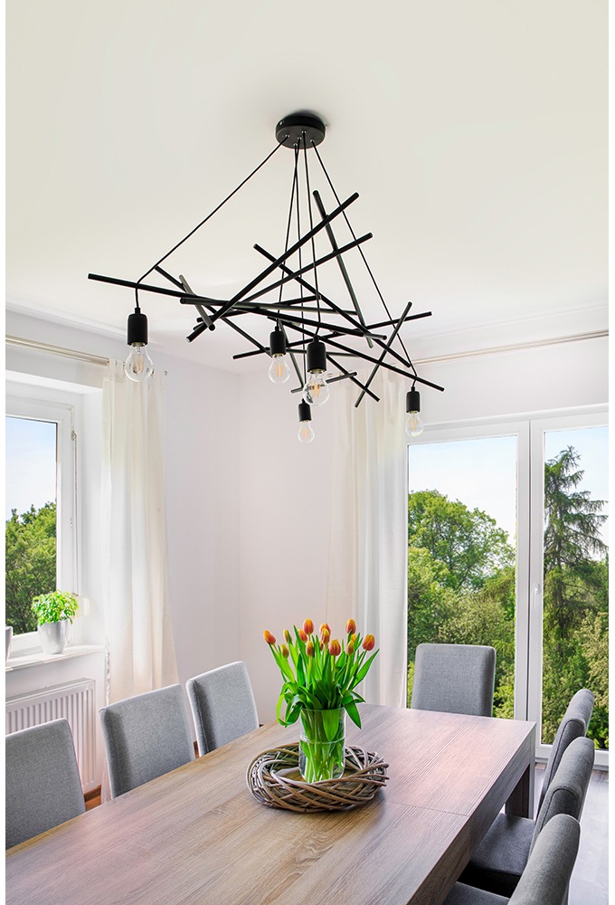 SPOT Light Pendelleuchte »GLENN«, 5 flammig, Leuchtmittel E27 | ohne Leuchtmittel, aus Metall, originelles Design, passende LM E27, Made in Europe