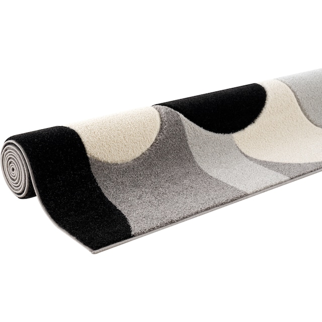 my home Teppich »Pautz«, rechteckig, handgearbeiteter Konturenschnitt, Hoch- Tief-Effekt, wende-Teppich
