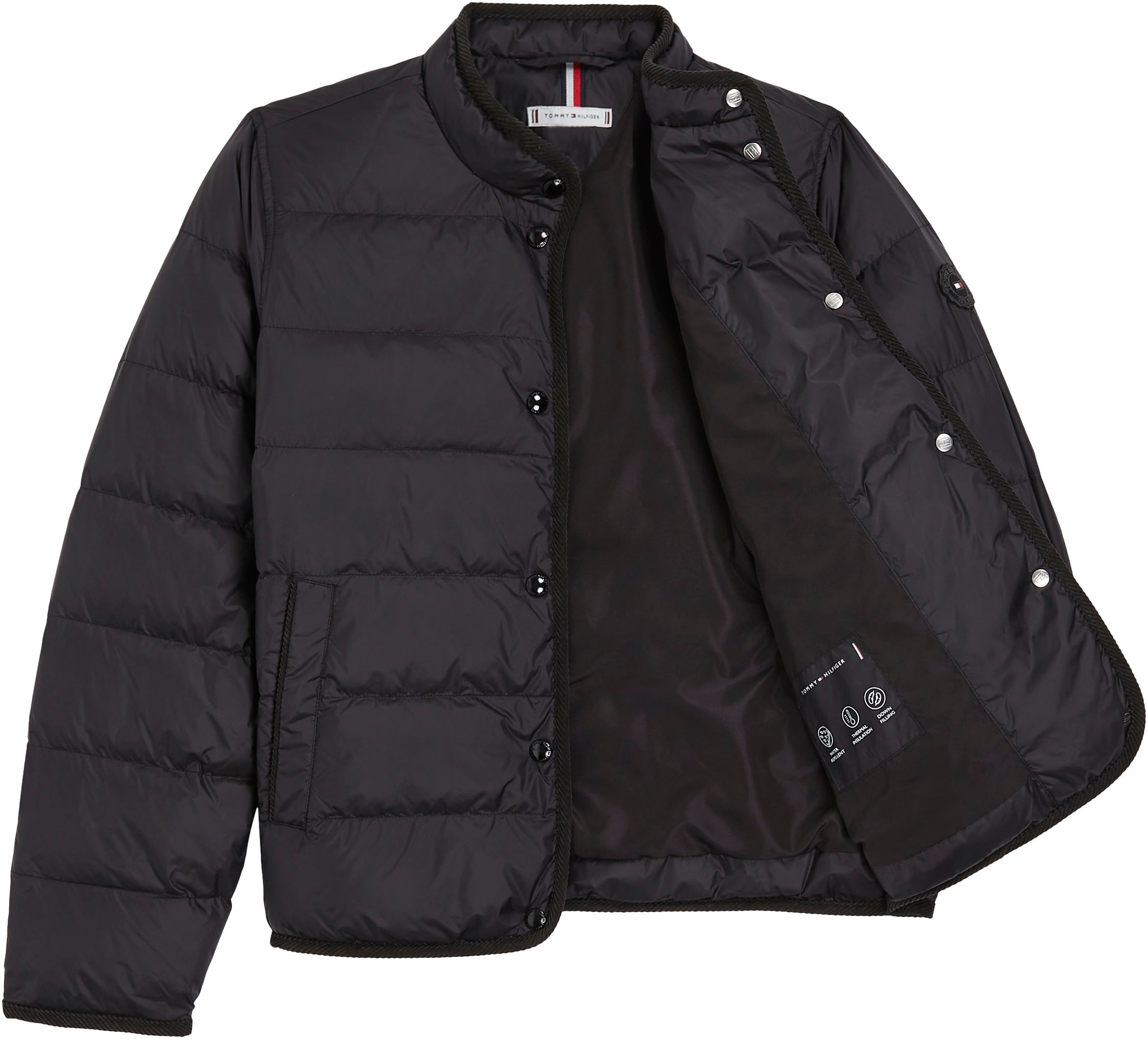 Tommy Hilfiger Steppjacke »LW DOWN COLLARLESS JACKET«, mit leichter Wattierung