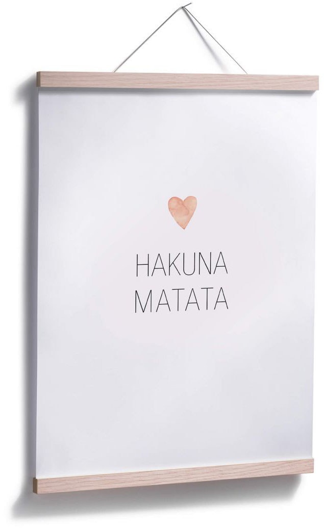 Wall-Art Poster »Hakuna Matata«, Schriftzug, (1 St.), Poster, Wandbild, Bild,  Wandposter auf Rechnung kaufen