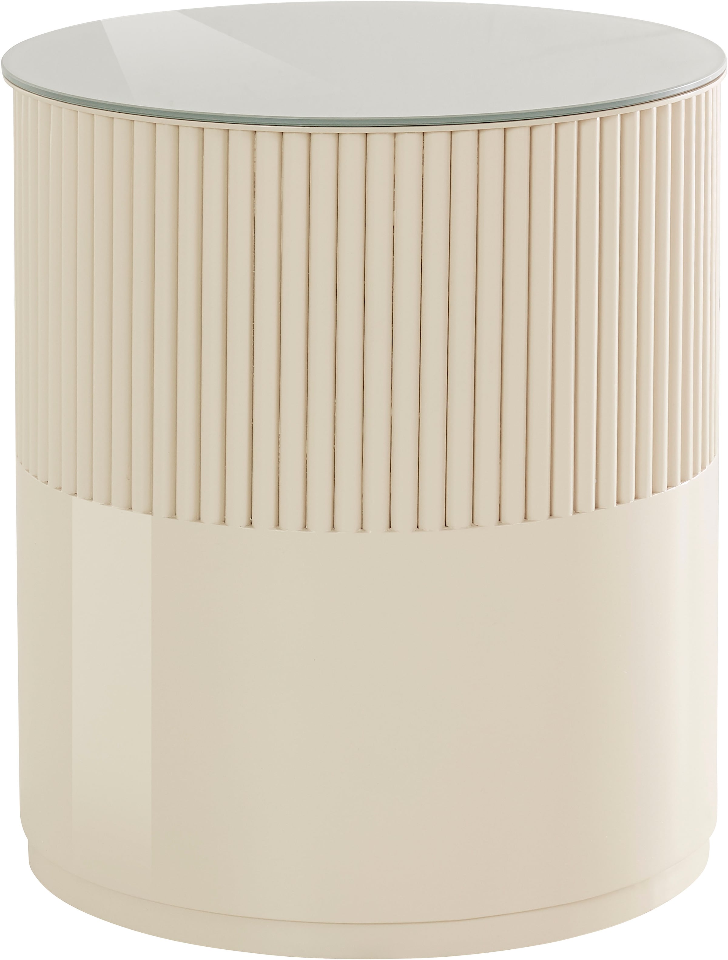 LeGer Home by Lena Gercke Beistelltisch »Novalee«, 1 Schublade, Stauraum, Lamellen-Optik