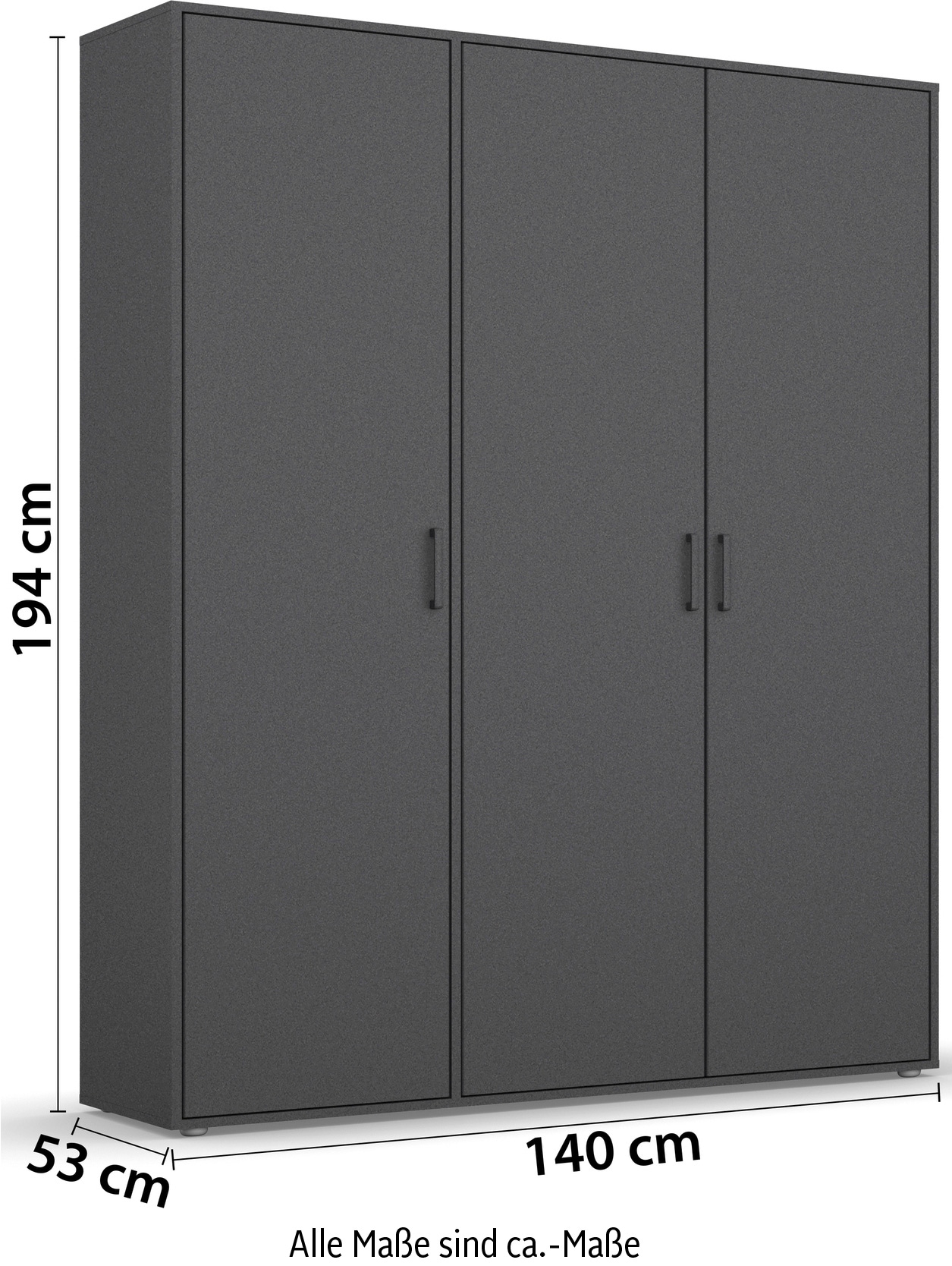 rauch Kleiderschrank »VOYAGER Garderobe Wäscheschrank TOPSELLER Schlafzimmer«, (in 3 verschiedenen Ausstattungen BASIC/CLASSIC/PREMIUM), Schrank mit modernen Griffen in viel Stauraum MADE IN GERMANY