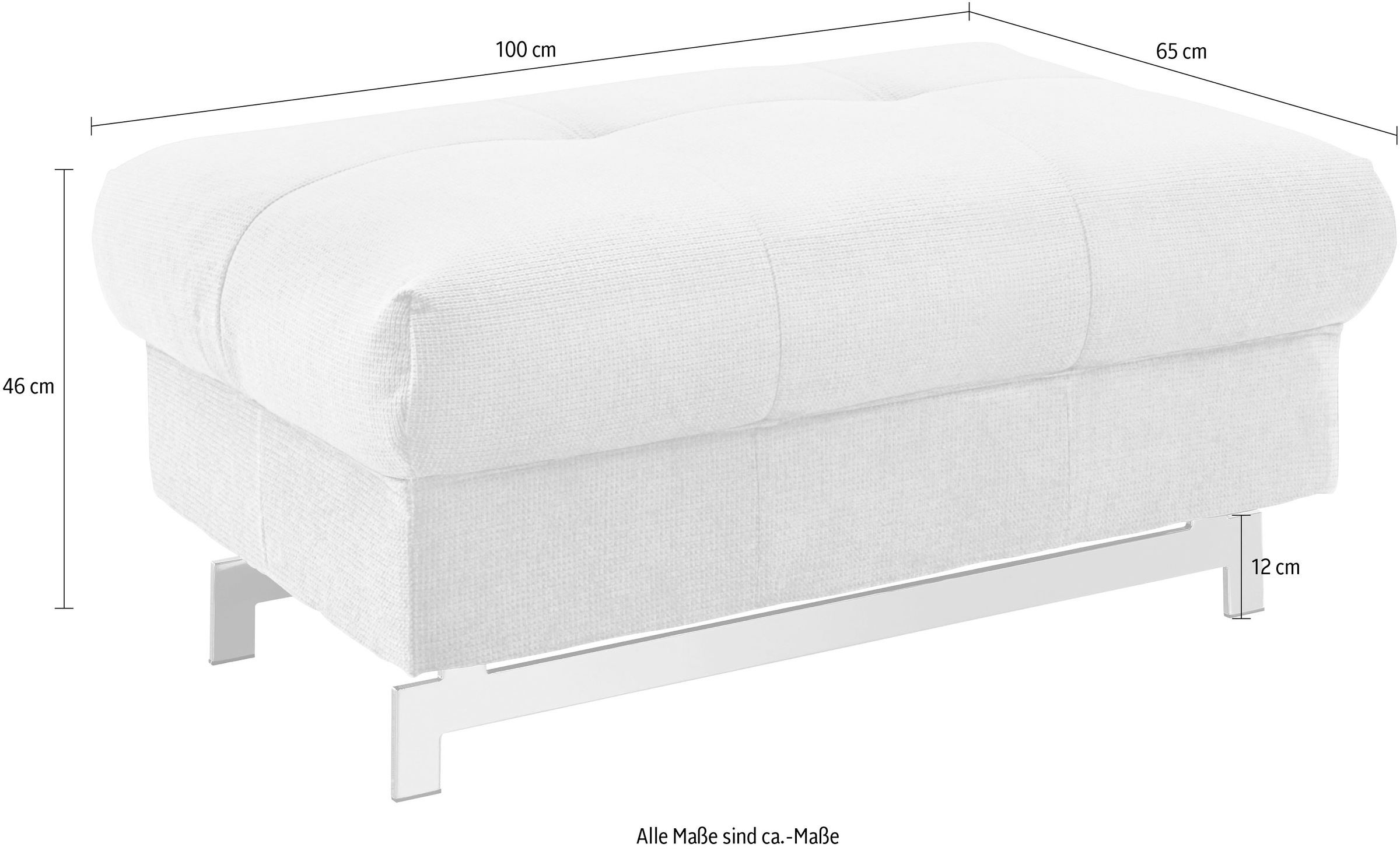 COTTA Polstergarnitur »Chef«, (Set, 2 tlg.), bestehend aus Ecksofa und Hocker, mit Kopfteilverstellung