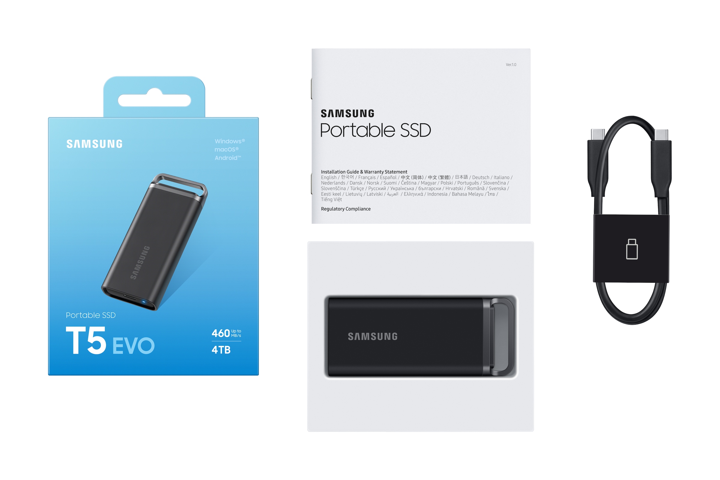 Samsung externe SSD »Portable SSD T5 EVO«, Anschluss USB 3.2