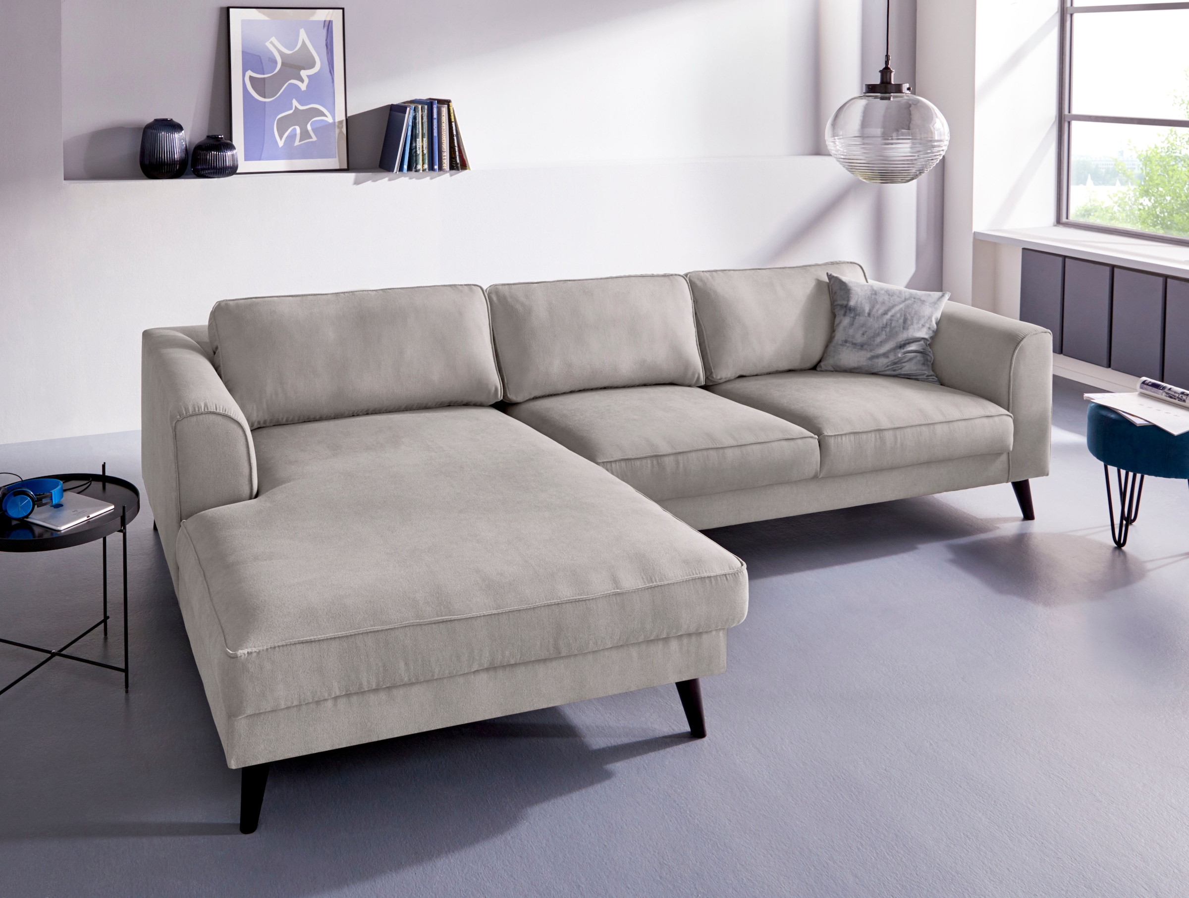 INOSIGN Ecksofa »Lumber Jack, elegant und bequem, Breite 280, hoher Fuß, L-Form«, in moderner Optik
