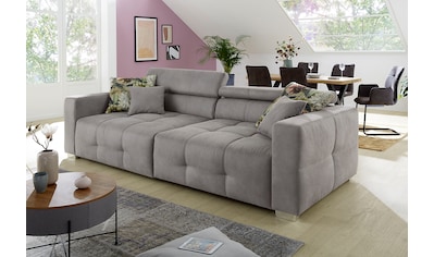 Big-Sofa Trento, mit verstellbaren Kopfstützen und 4 Kissen