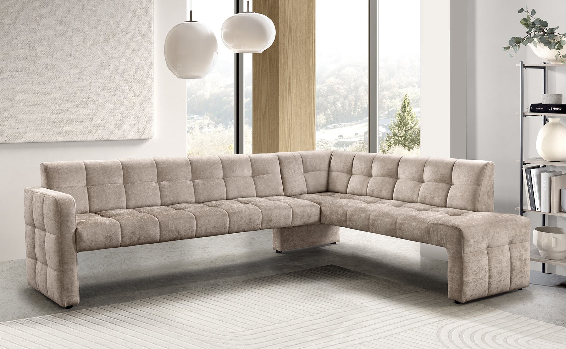 exxpo - sofa fashion Essbank »Barista, bequem und elegant, hohe Bodenfreiheit« Eckbank Barista bequem und elegant, hochwertige Detailverarbeitung