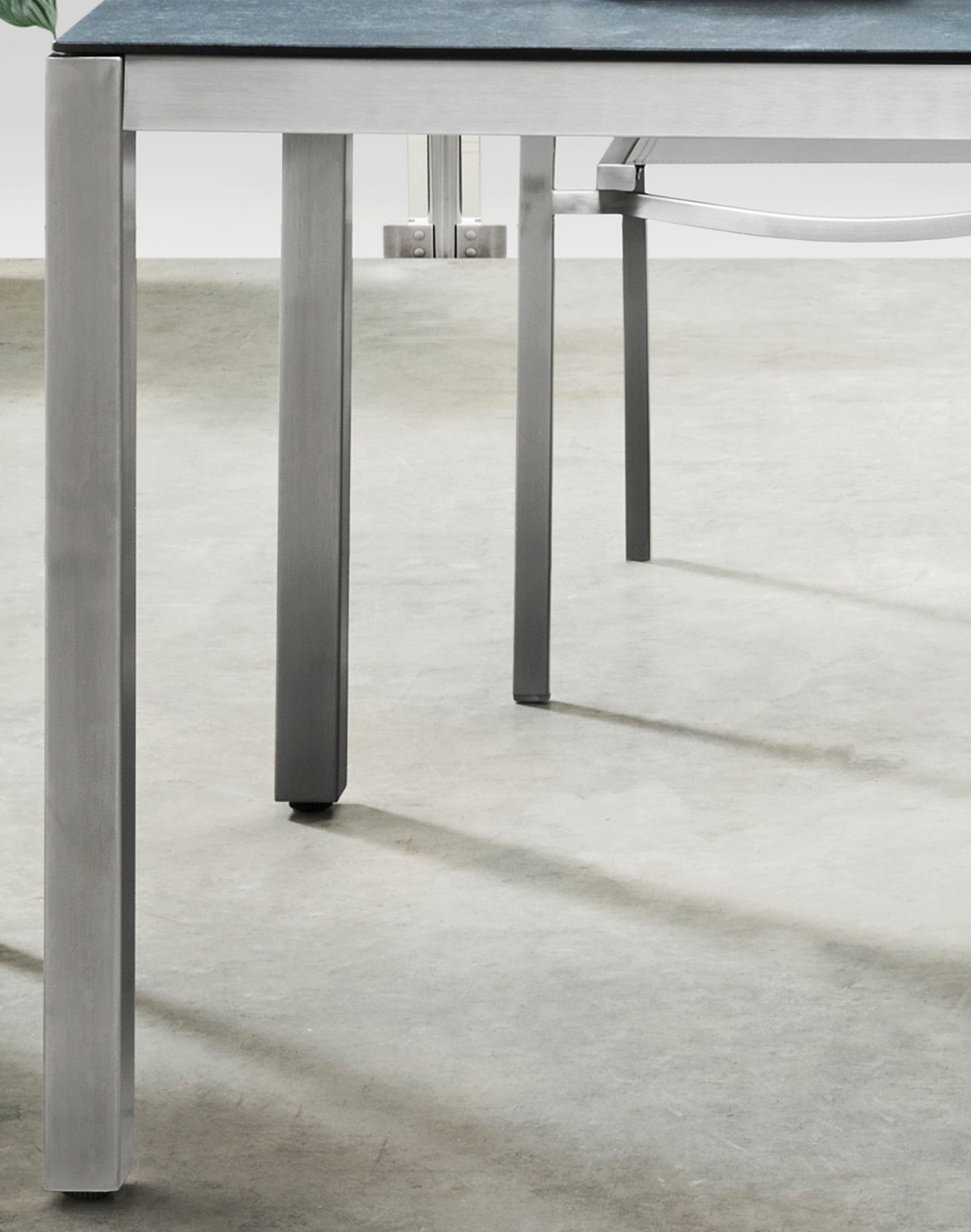 Destiny Garten-Essgruppe »MACAO SAO PAULO«, (5 tlg., 4x Sessel, 1x Tisch), Edelstahl, Textilene, Polywood