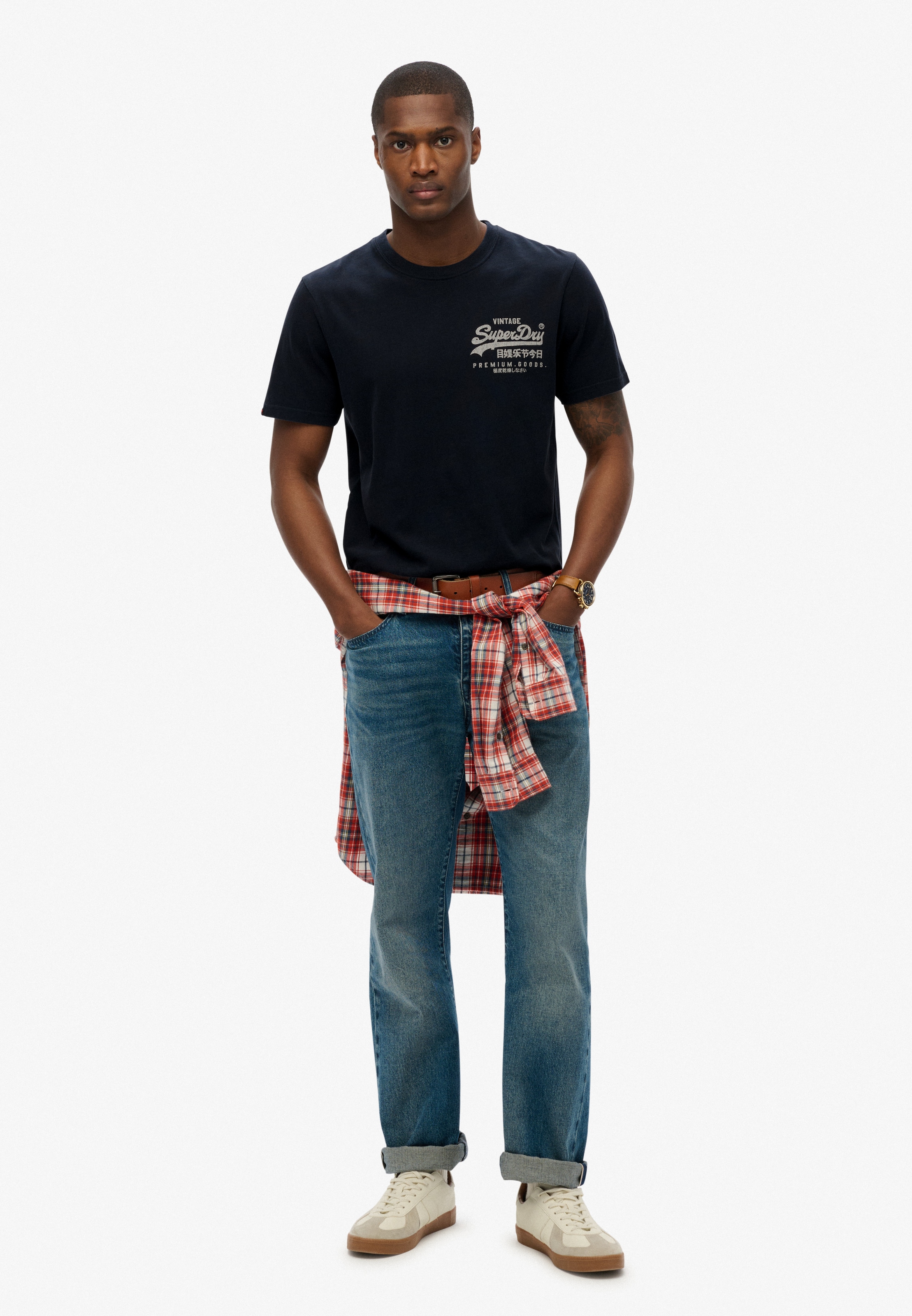 Superdry Rundhalsshirt »VL TOKYO RELAXED TEE«, mit coolem Tattoo-Print