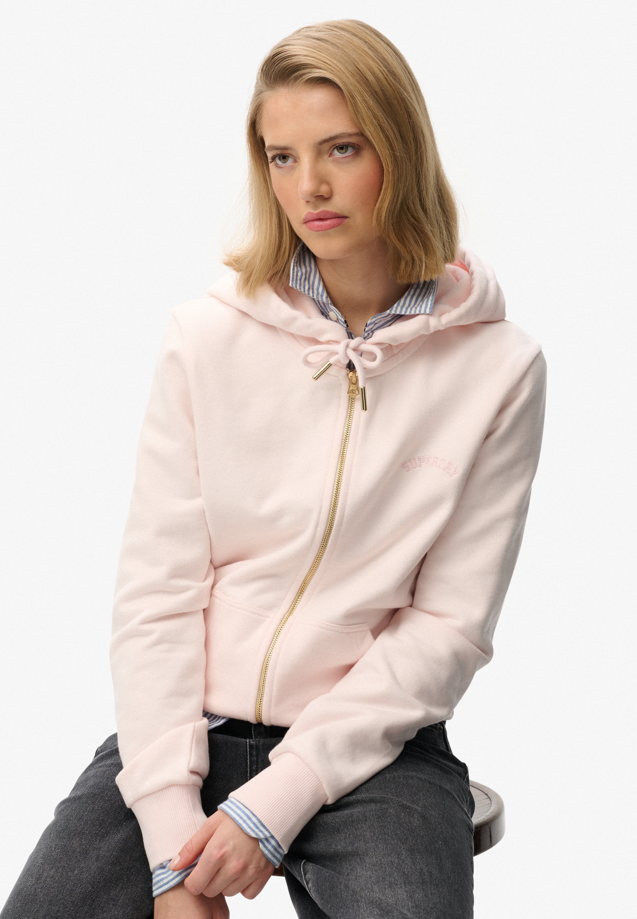 Superdry Kapuzensweatjacke »ESSENTIAL LOGO ZIPHOOD HB«