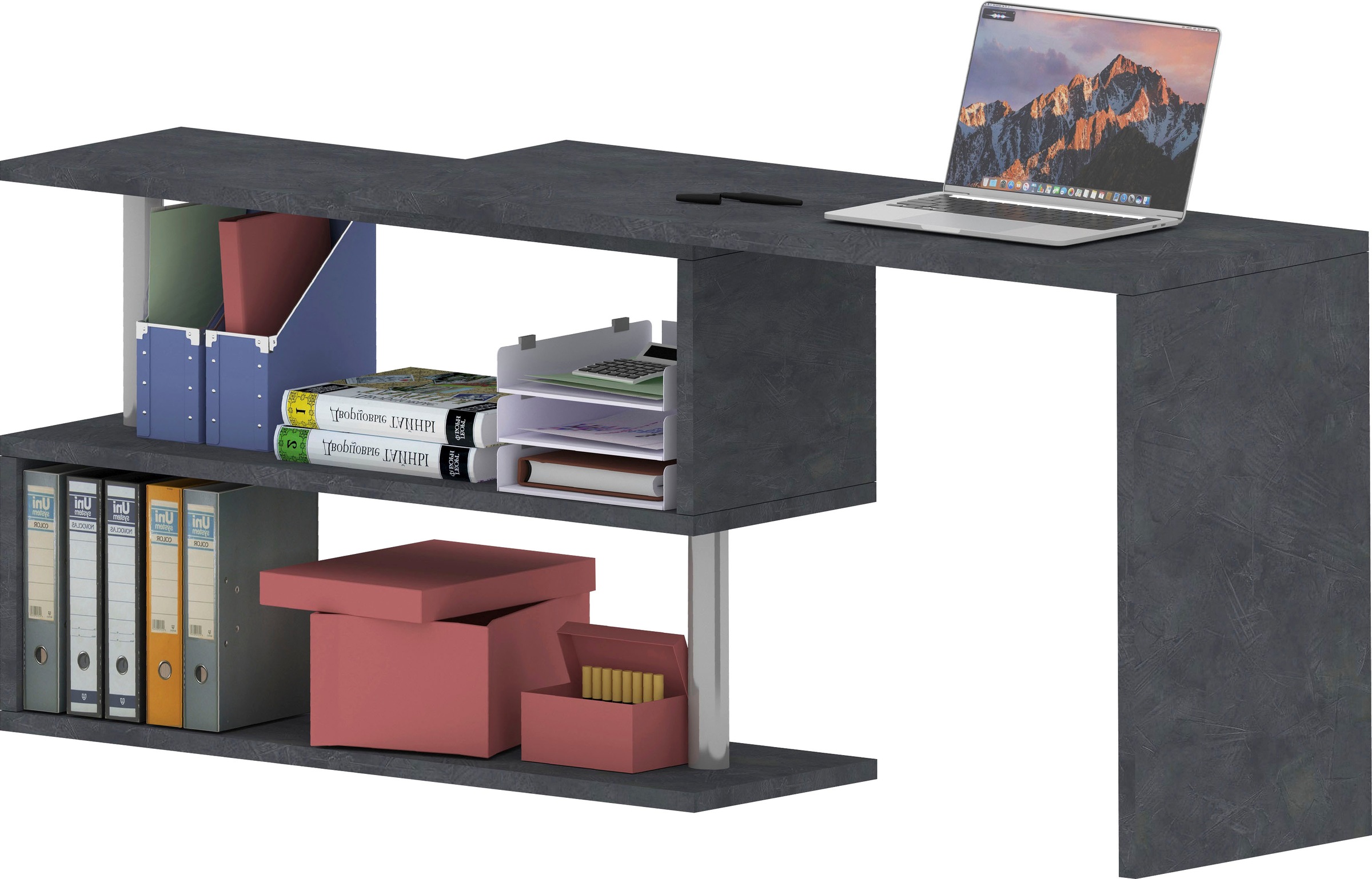 INOSIGN Schreibtisch »Volta, Made in Italy« multifunktional - als Computertisch, Eckschreibtisch oder Sideboard