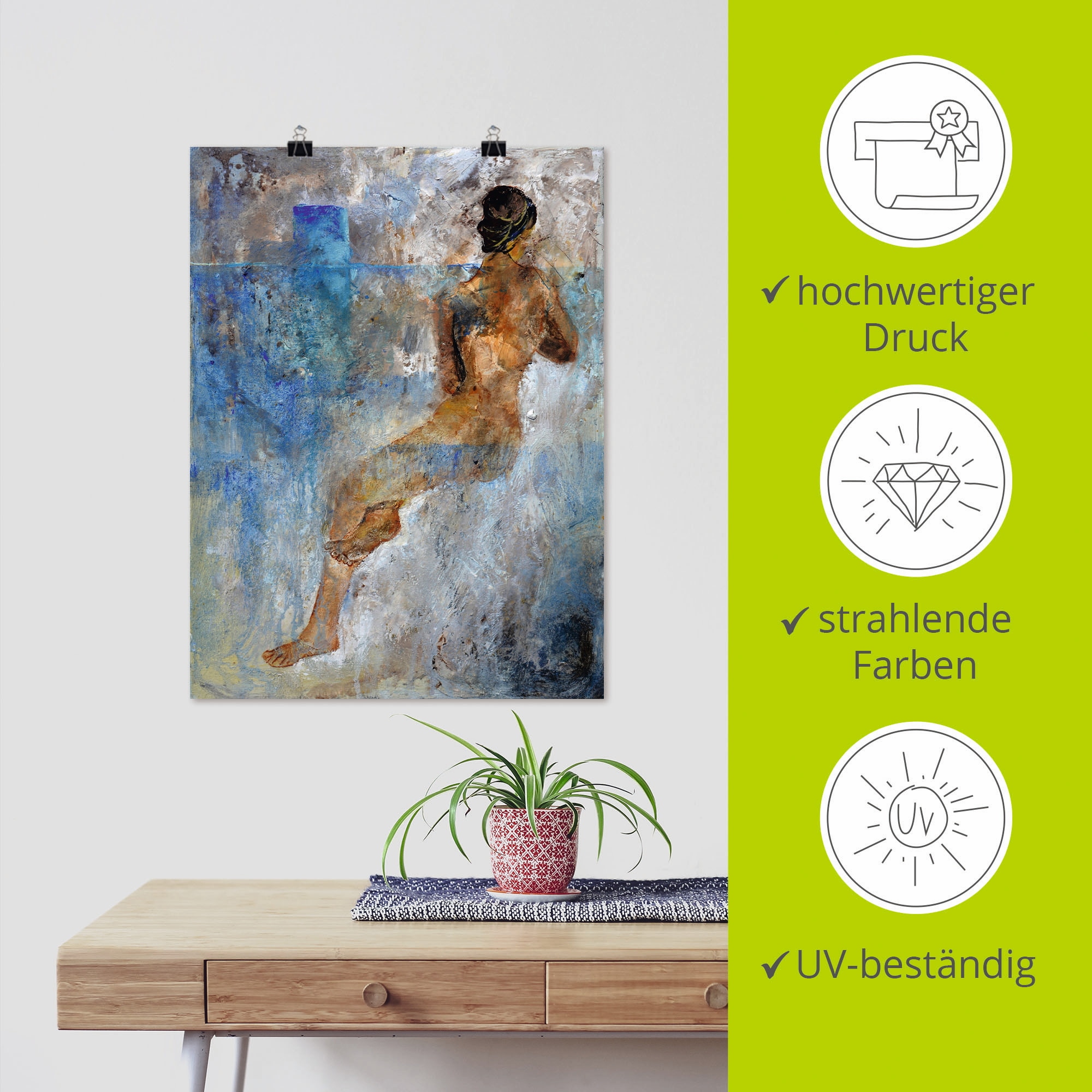 Artland Poster »Nackt Barbara«, Frau, (1 St.), als Alubild, Leinwandbild, Wandaufkleber oder Poster in versch. Größen