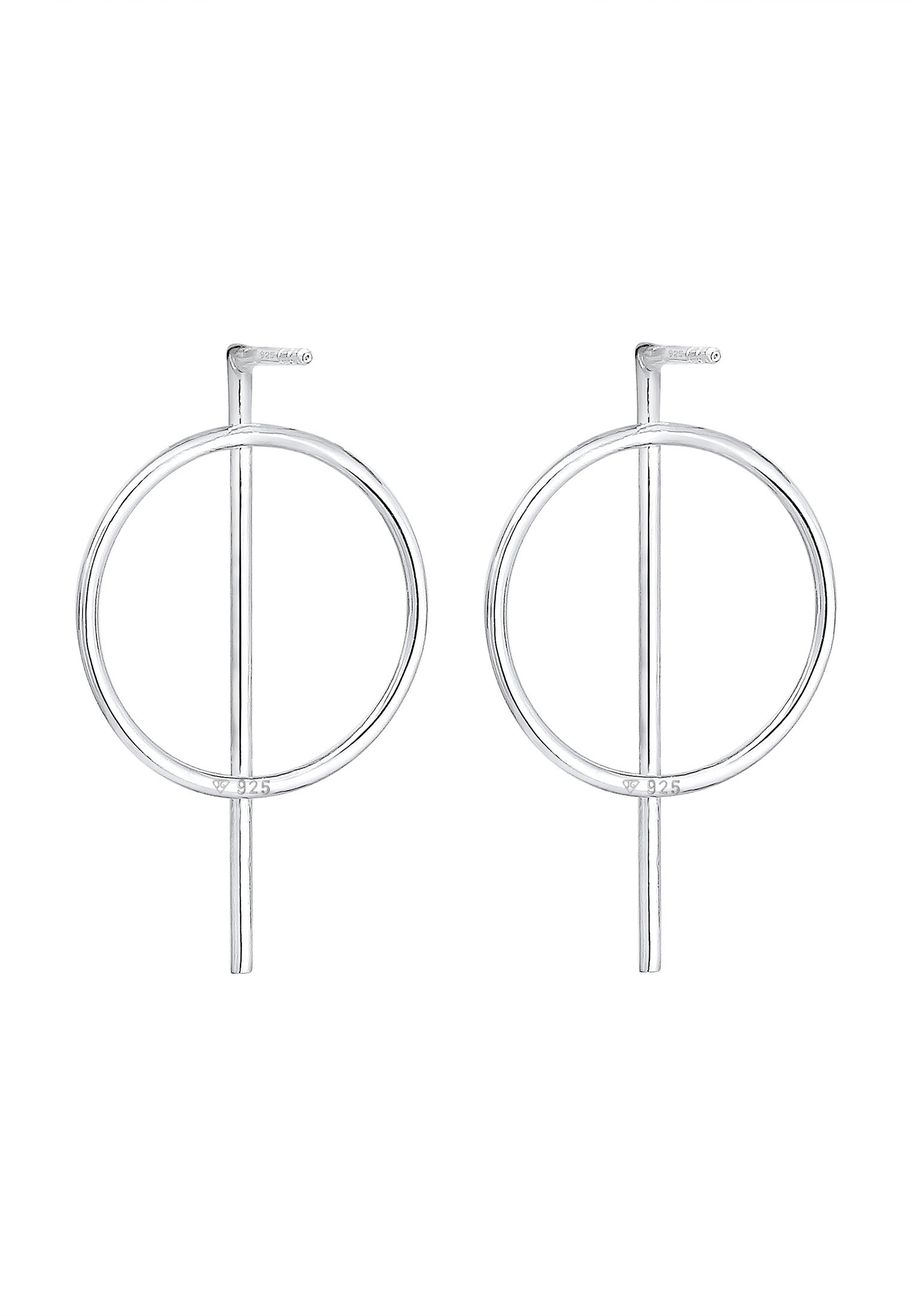 Elli Paar Ohrstecker »Ohrringe Ohrstecker Rund Bicolor 925 Sterling Silber vergoldet«