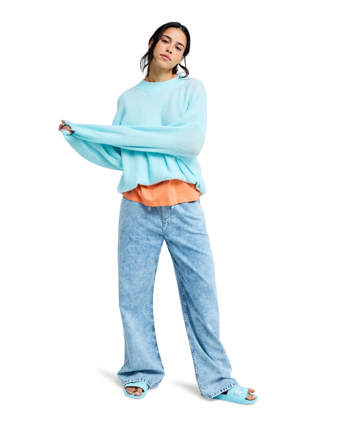 Roxy Loose-fit-Jeans »Saltwater Mid Sunbleached«