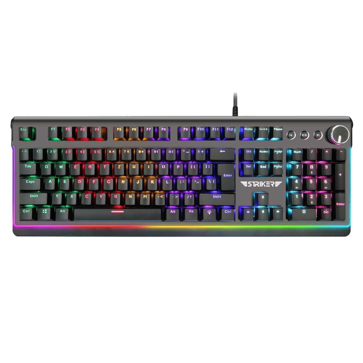 Hyrican Tastatur- und Headset-Set »Striker-Gaming-Set Gaming-Tastatur ST-MK91; Halo ST-GH707 Headset« mit RGB-Beleuchtung, kabelgebunden