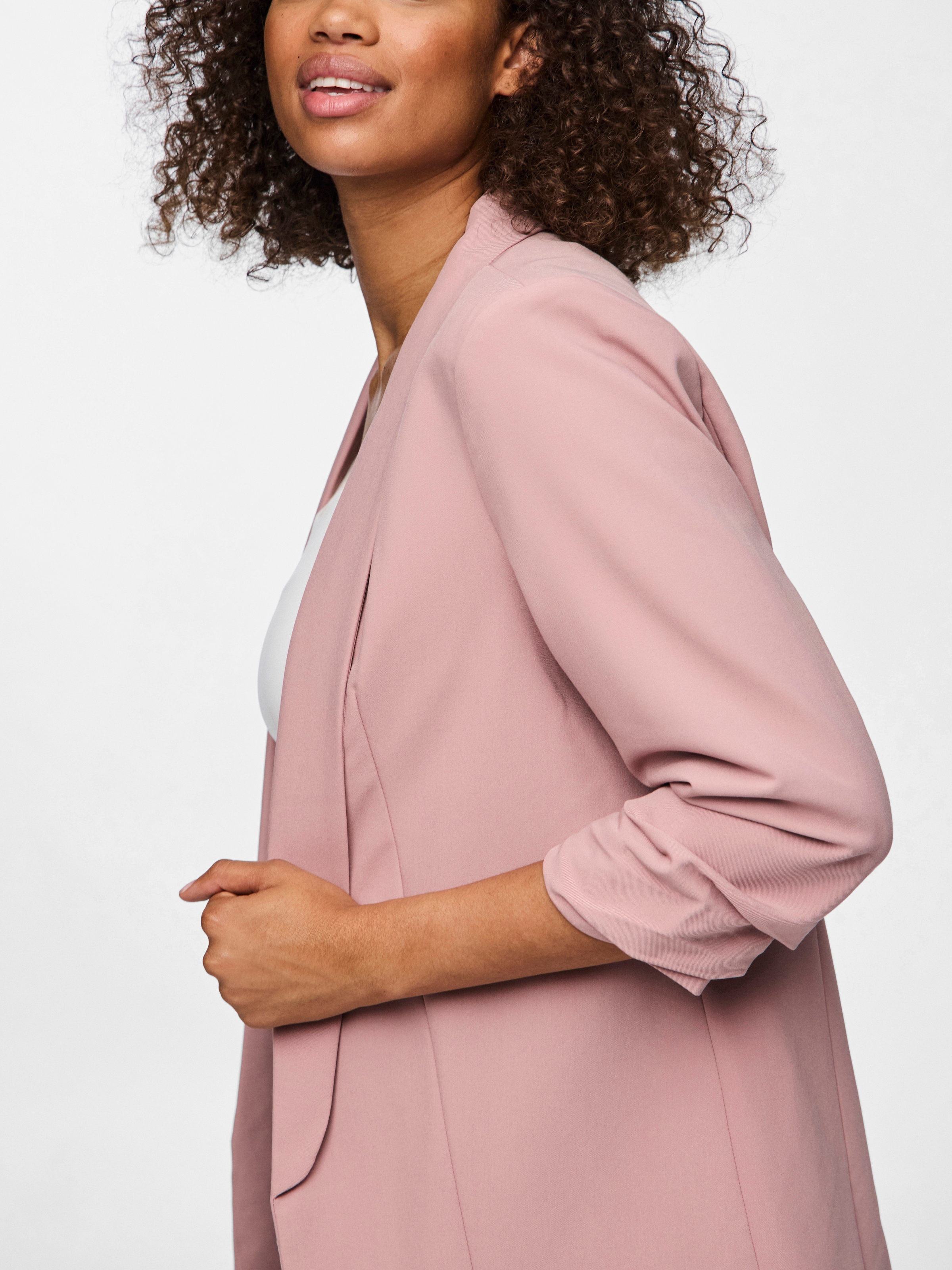 pieces Blusenblazer »PCBOSELLA 3/4 BLAZER NOOS«, mit Faltendetail am Ärmel