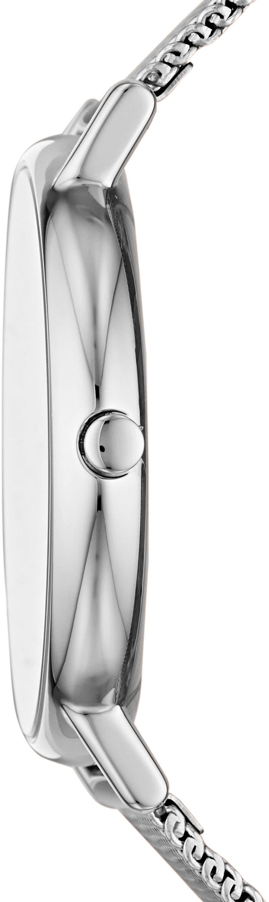 Skagen Quarzuhr »SIGNATUR«, Armbanduhr, Damenuhr, Edelstahlarmband, analog