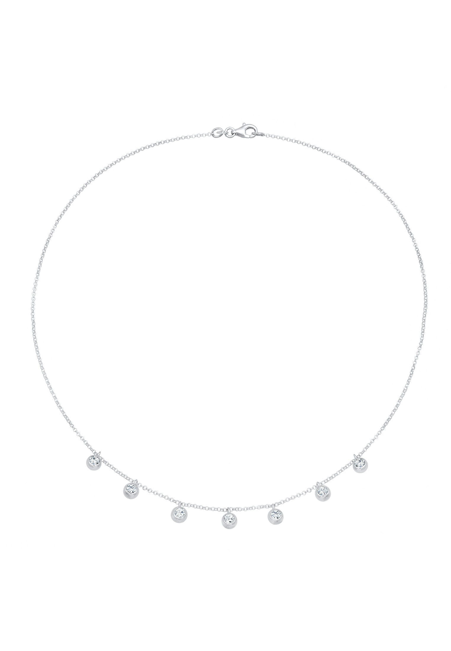 Elli Silberkette »Halskette Kristalle Anhänger 925 Silber«