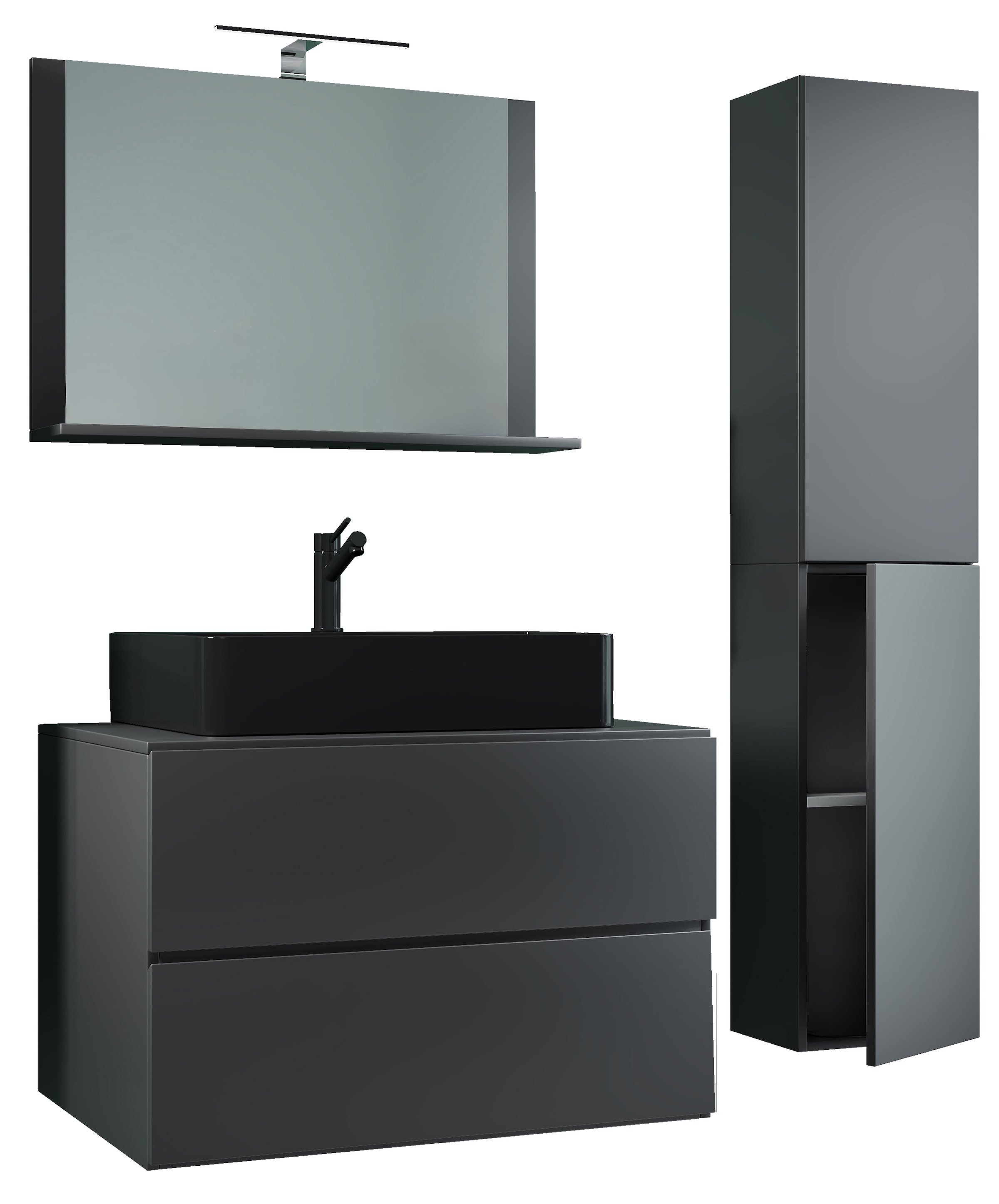 VCM Waschtisch »4-tlg Waschtisch Badmöbel Lendas 80 cm L Schublade«