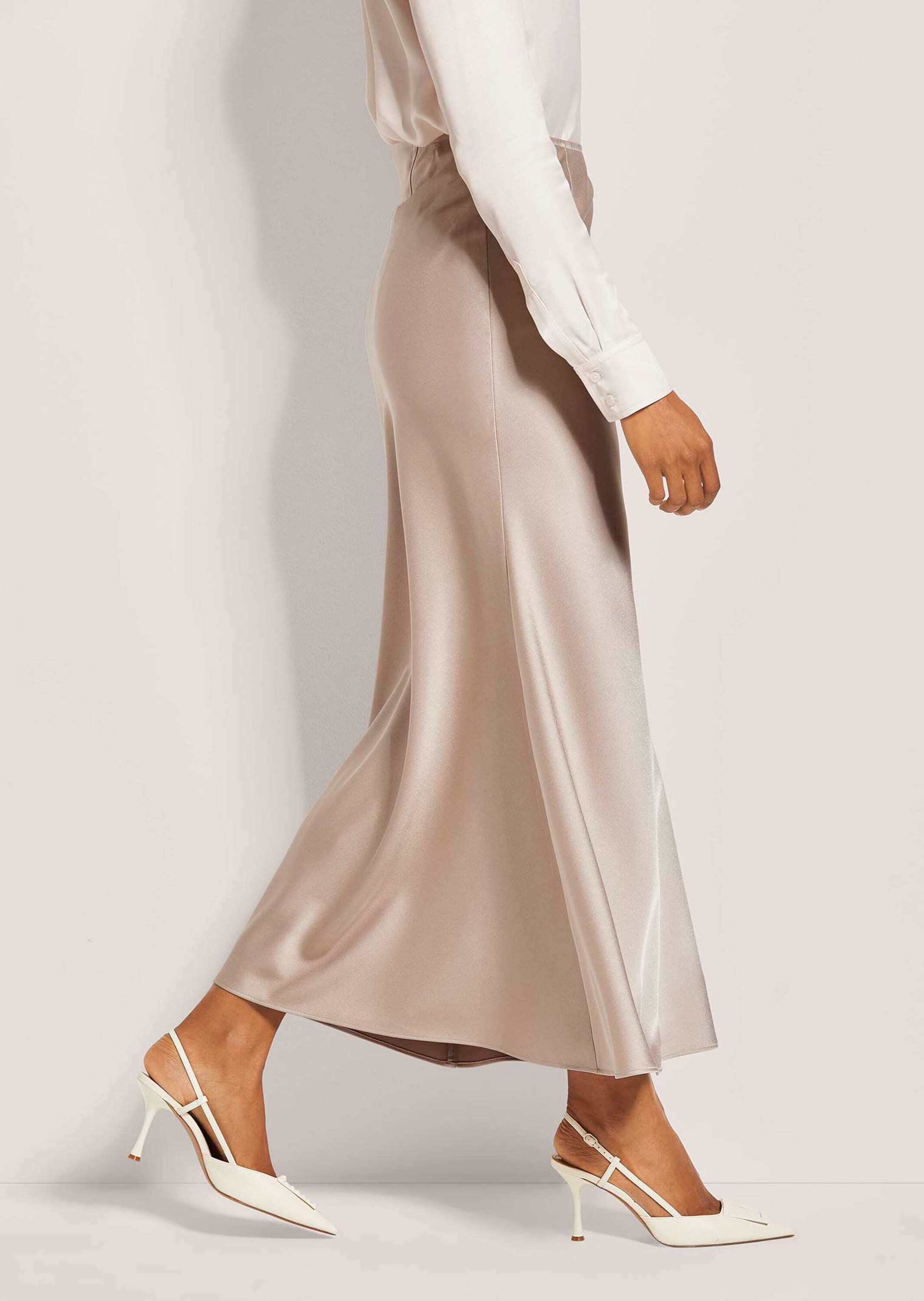 MADELEINE Midirock »Satinrock Eleganter Maxirock für festliche Anlässe«