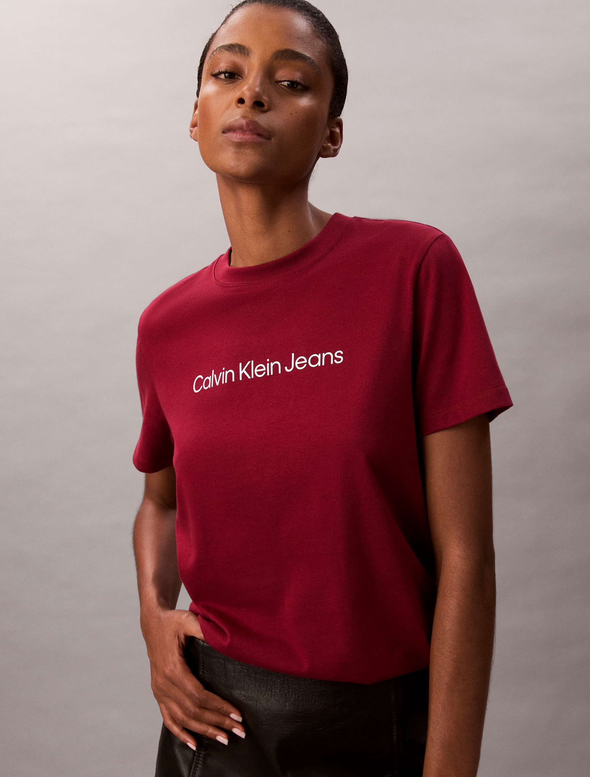 Calvin Klein Jeans T-Shirt »A- INST. LOGO CLASSIC TEE SS«, mit Logoschriftzug