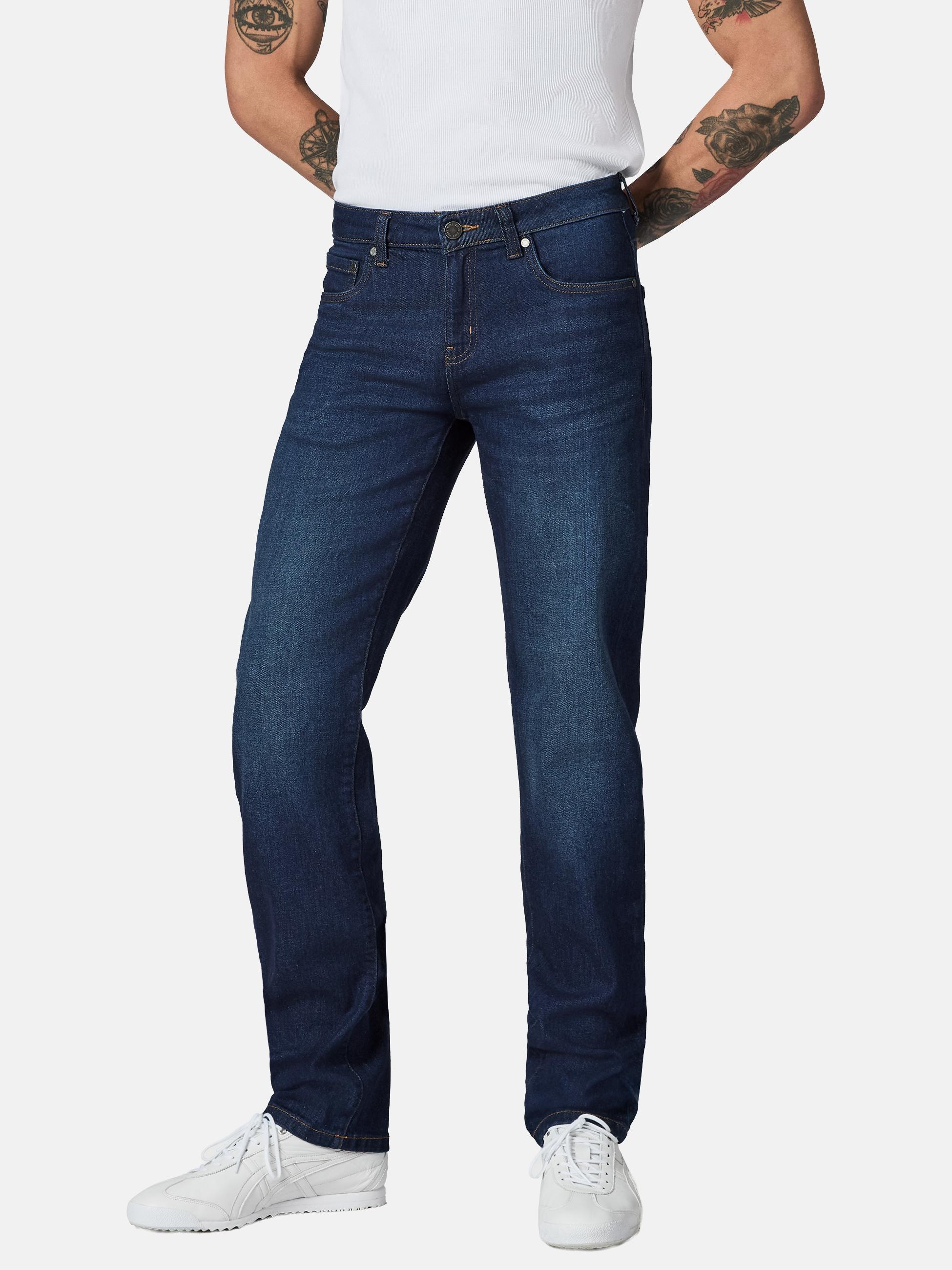 PEAK TIME Tapered-fit-Jeans »Tapered-fit-Jeans Cosmis« Herren Tapered Jeans mit Logoprägung