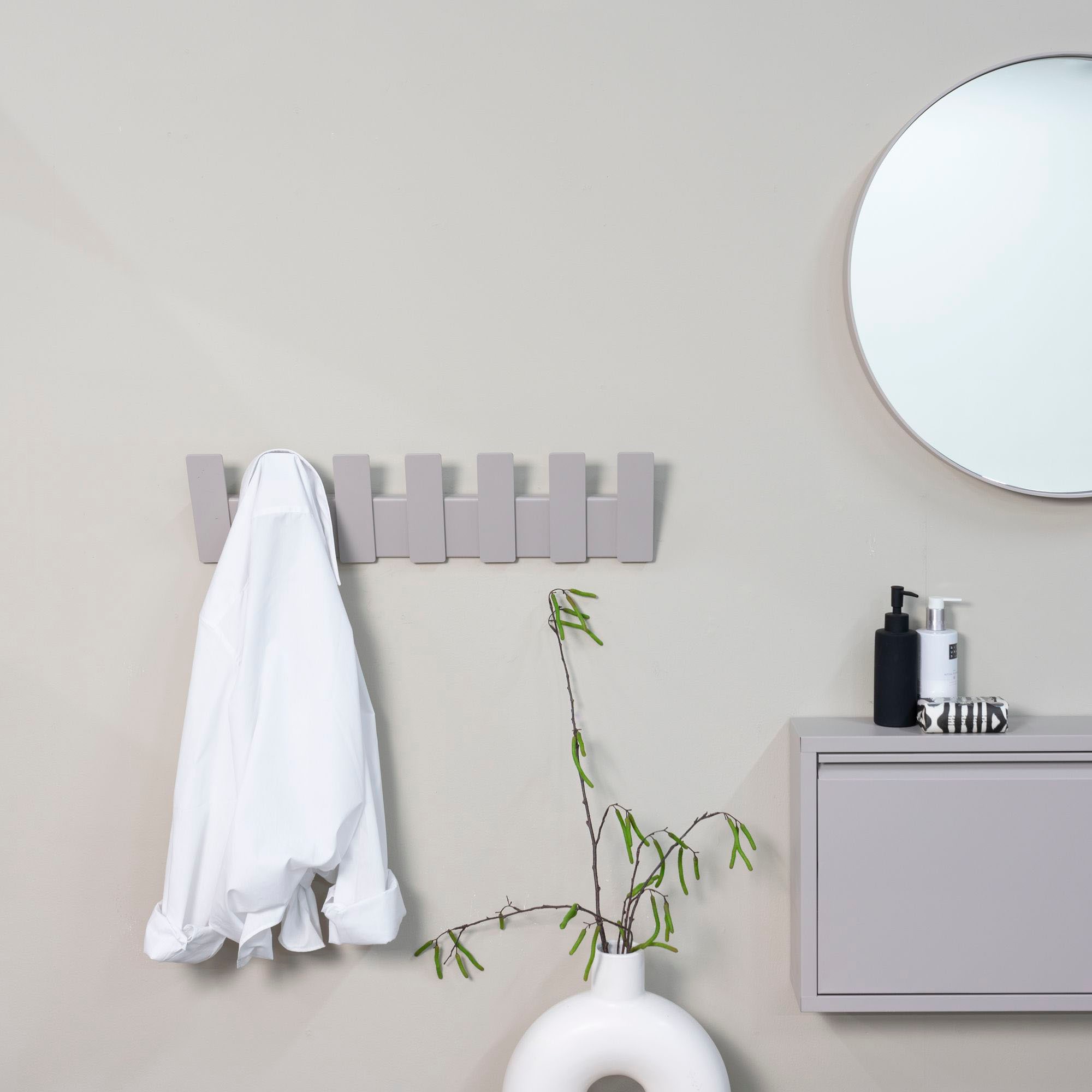 Spinder Design Garderobenhaken Metall, Breite 64 cm, 7 haken