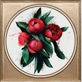 queence Acrylglasbild »Rote Blüte«