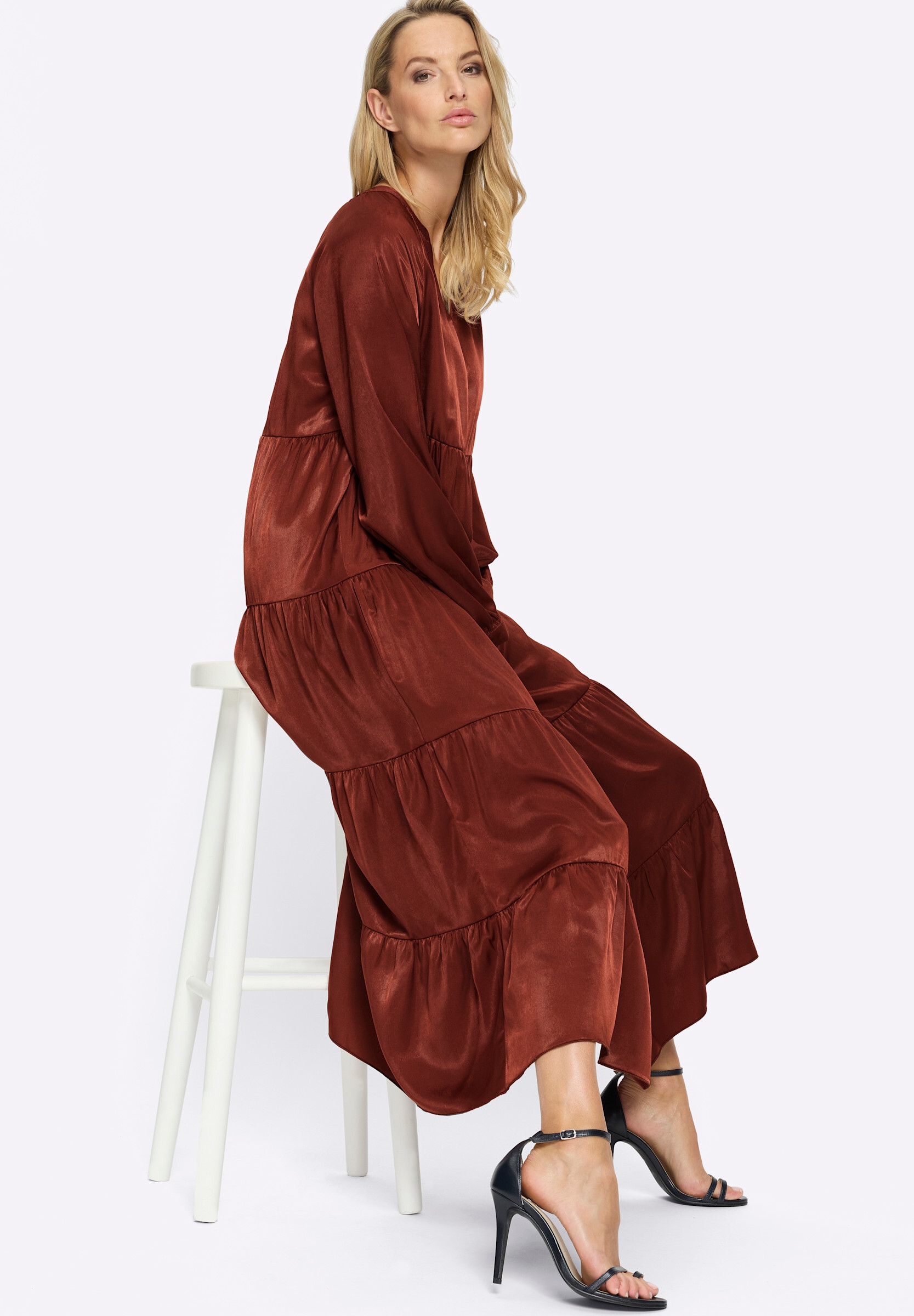 heine Maxikleid »Kleid Webkleid im weichen Viskose-Mix« Ohne Taschen