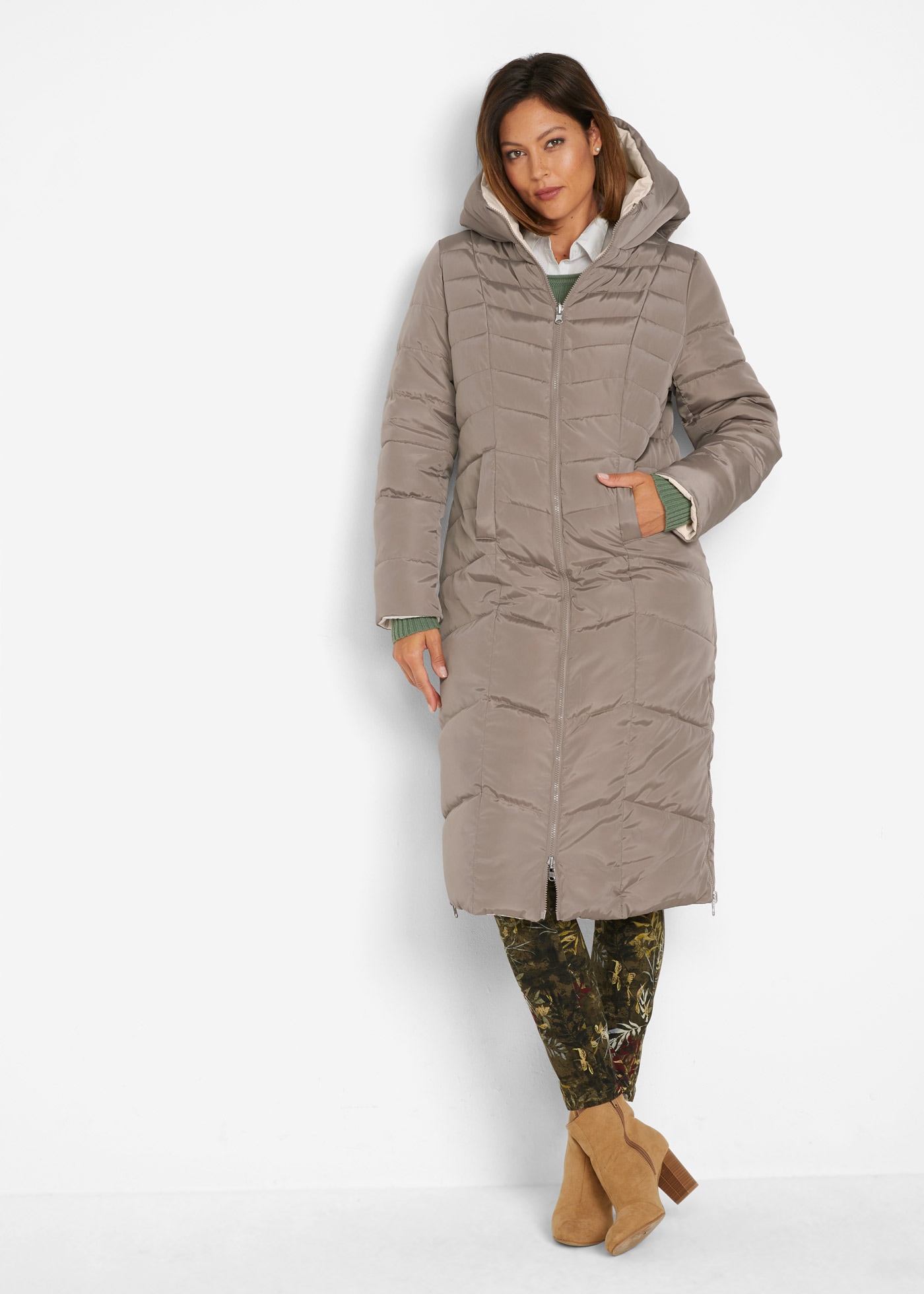 bonprix Steppmantel aus Polyester, mit Polyesterfüllung und Ärmelfutter