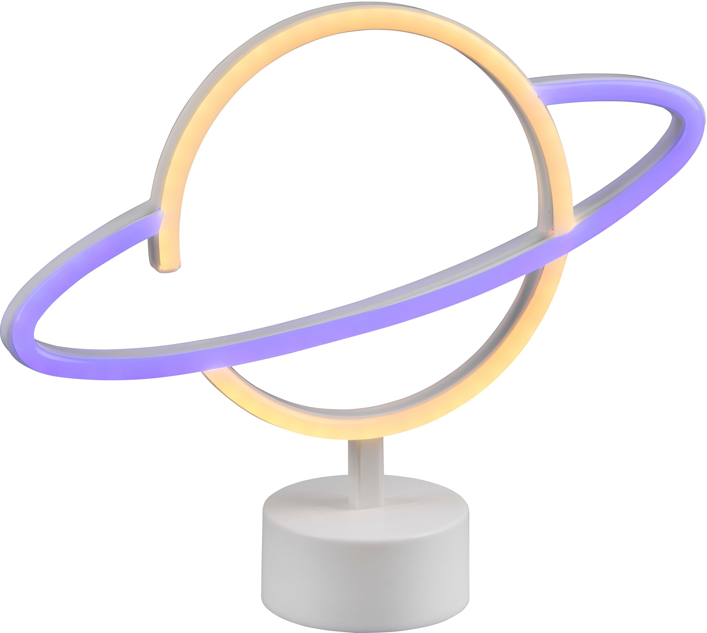 REALITY Leuchten LED Tischleuchte »Planet«, 1 flammig, Leuchtmittel LED-Board | LED fest integriert, Deko Tischlampe im Weltall Design, mit USB Anschluss, Größe 29 x 24 cm