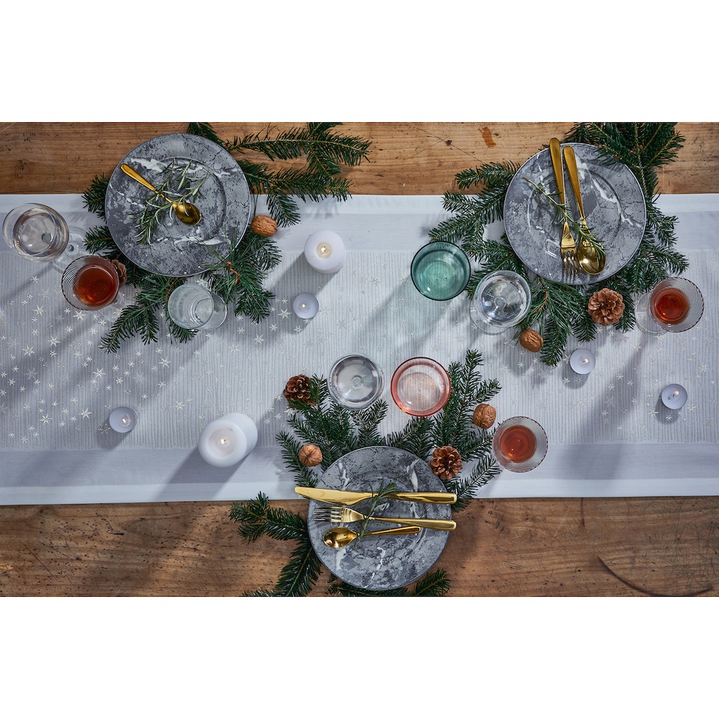 APELT Tischläufer »3625 Christmas Elegance, Jacquardgewebe, Weihnachtsdeko, Weihnachten«, (1 St.), mit glänzenden Fäden