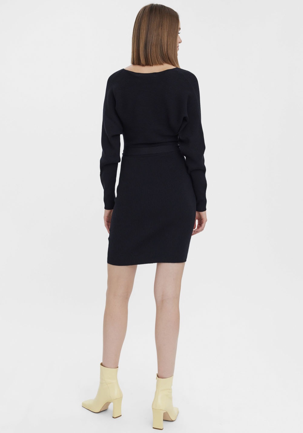 Vero Moda Strickkleid »VMHOLLYREM LS V-NECK DRESS GA NOOS«