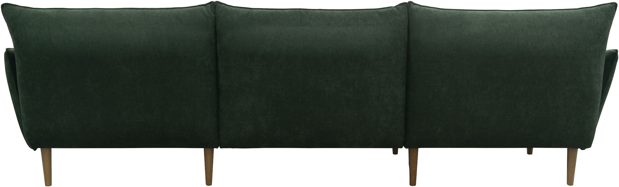 DOMO collection Ecksofa »Leuven modern mit schmalen Armlehnen, Breite 282 cm, L-Form« angenehm feste Polsterung, bodenfrei, 19 cm hohe Holzfüße
