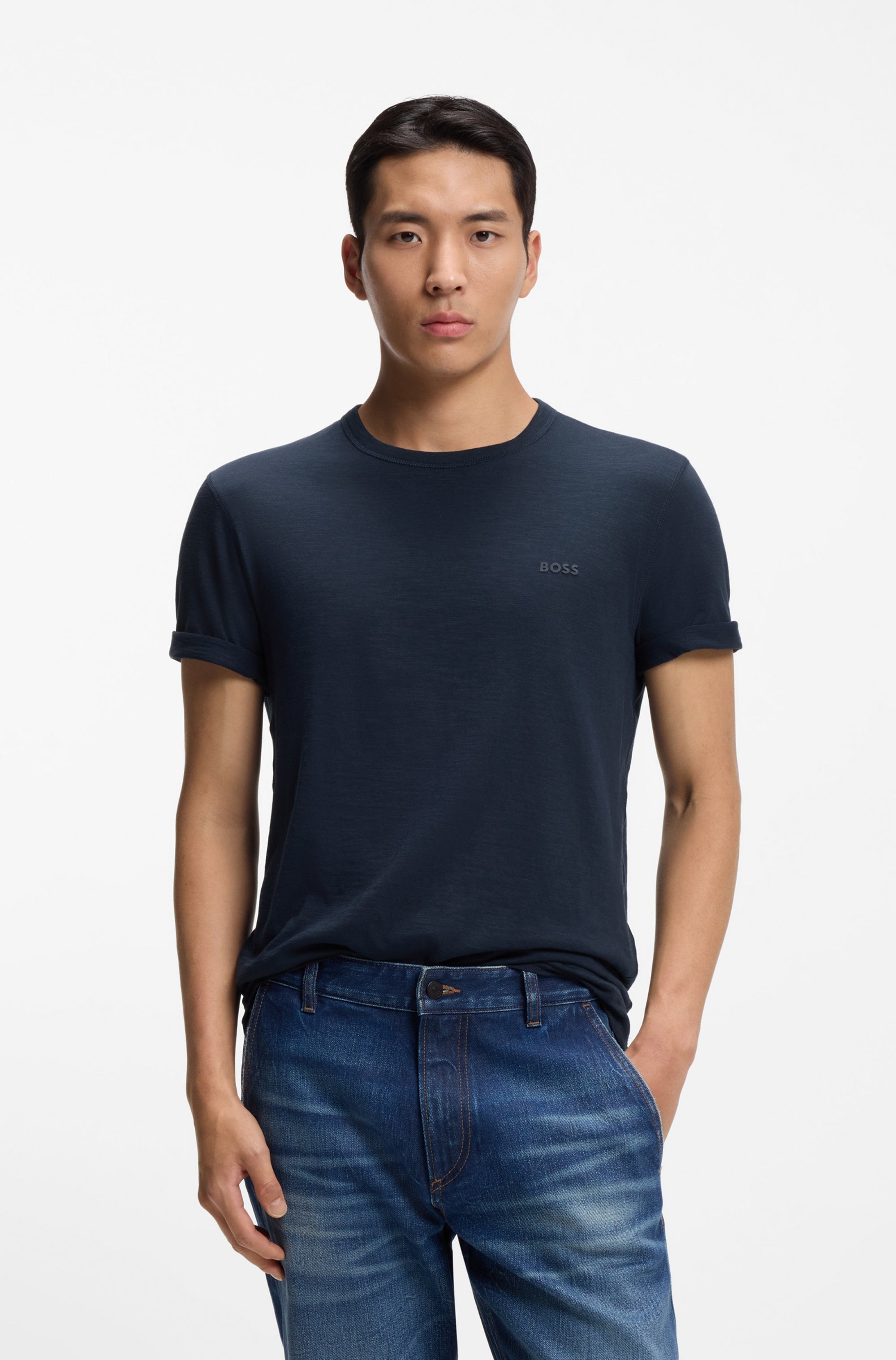 BOSS ORANGE T-Shirt »Tegood« Rundhalsausschnitt, Regular Fit, Logoschriftzug