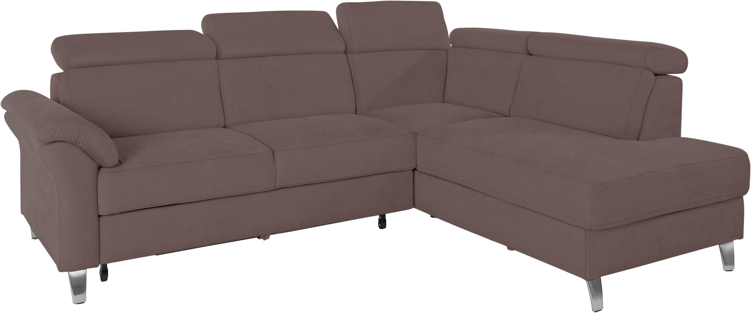 sit&more Ecksofa, inklusive Kopfteilverstellung, wahlweise mit Bettfunktion und Bettkasten