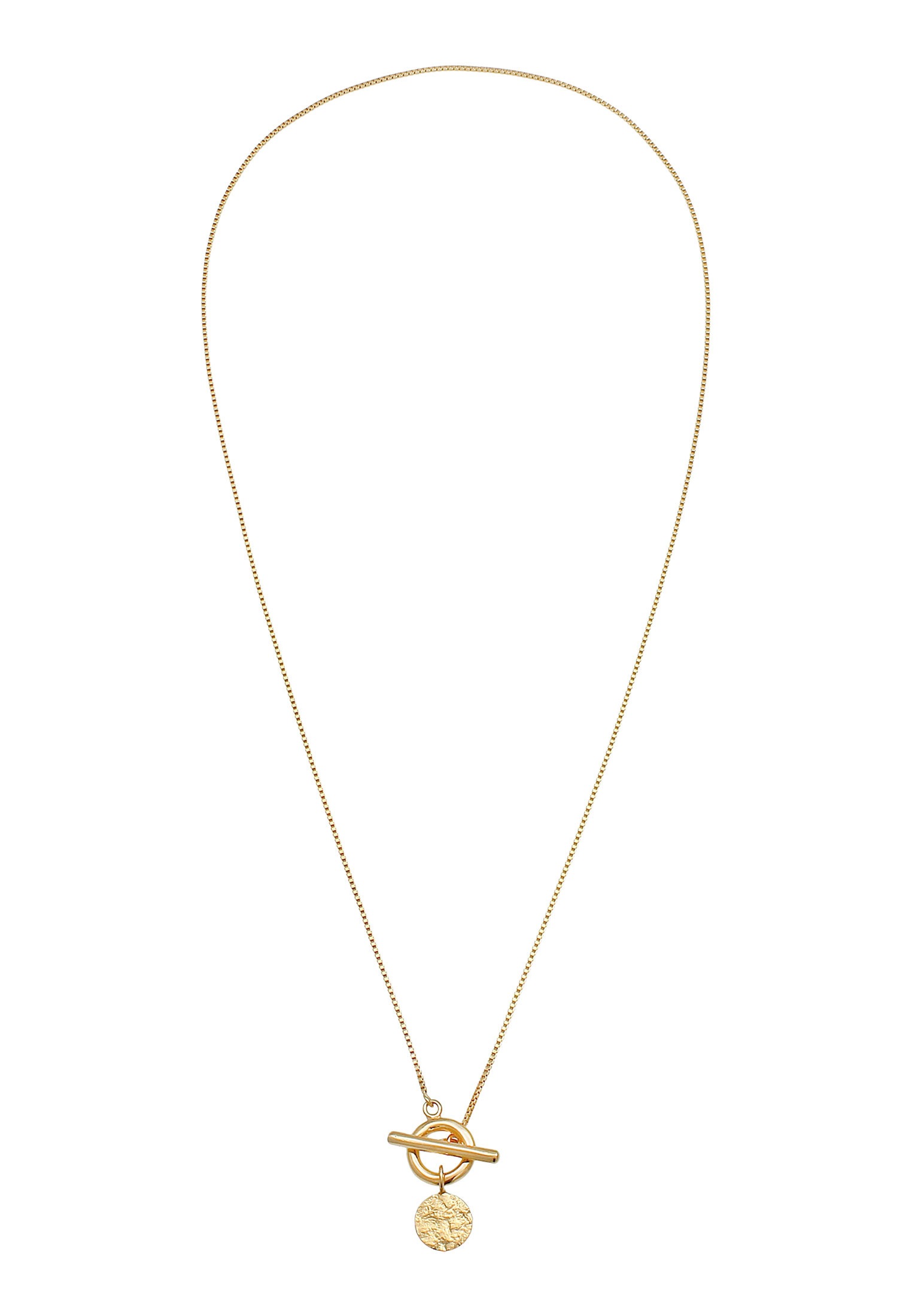 Elli Kette mit Anhänger »Halskette Venezianer Plättchen T-Bar Verschluss 925 Silber«