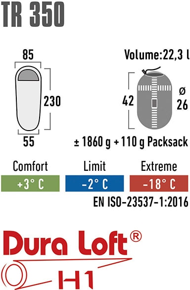 High Peak Mumienschlafsack »TR 350«