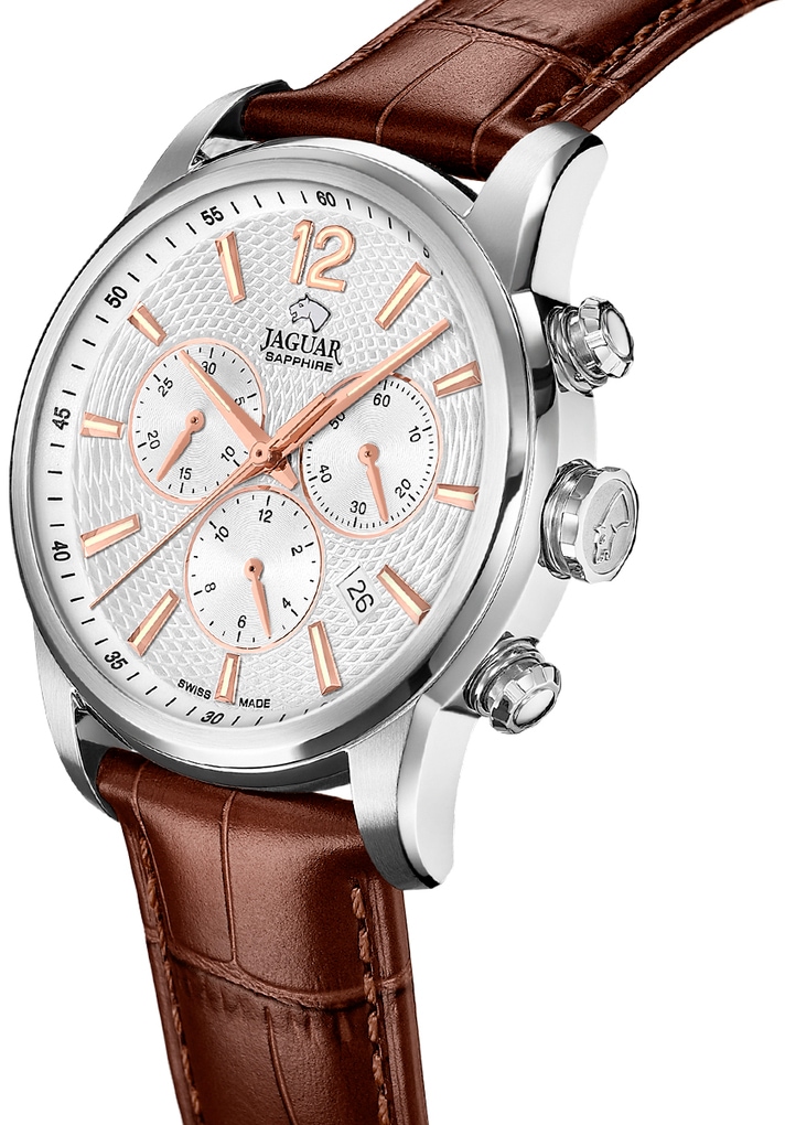 Jaguar Chronograph »Acamar«, Armbanduhr, Quarzuhr, Herrenuhr, Saphirglas, Stoppfunktion
