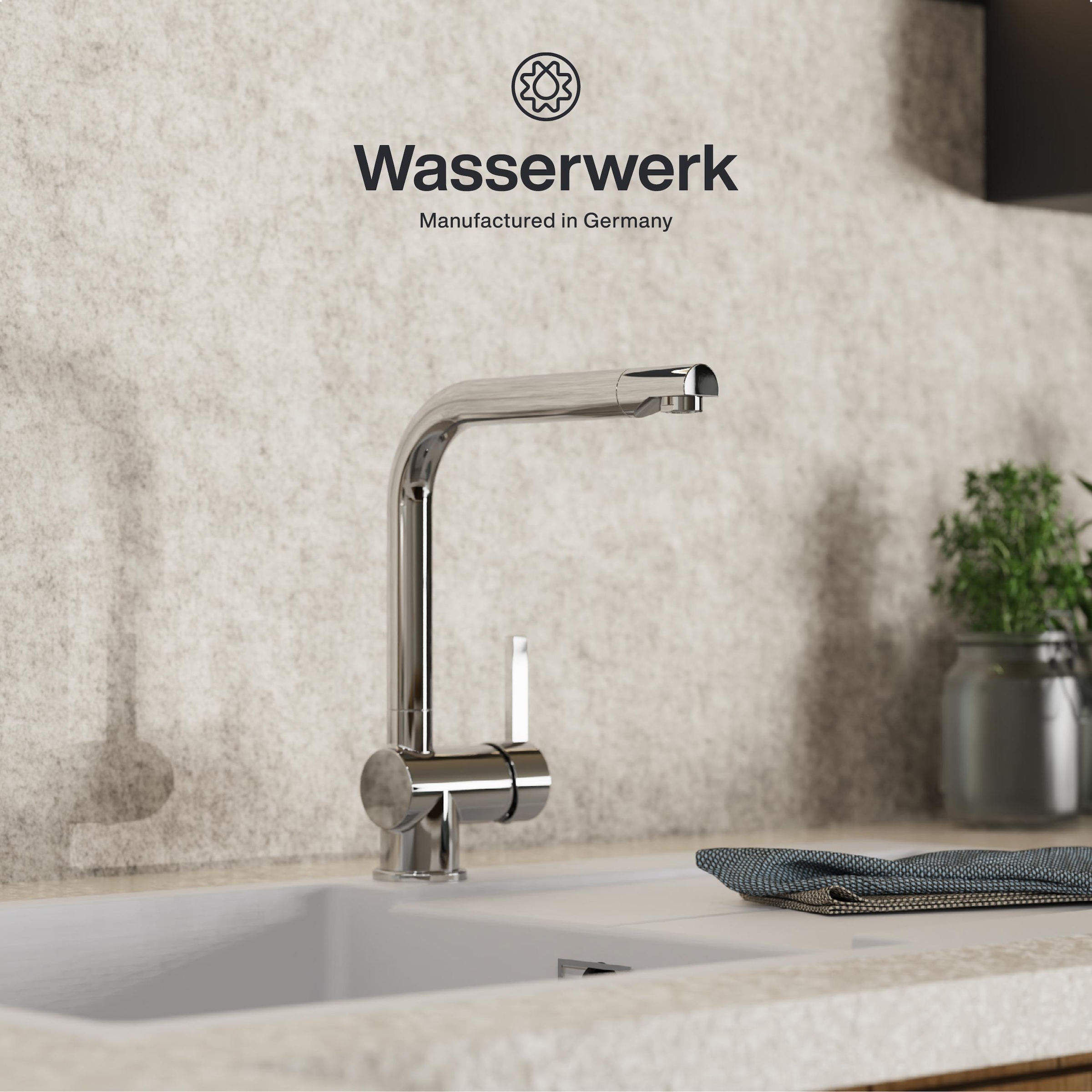 WASSERWERK Spültischarmatur »WK 4, Wasserhahn, Küche, Einhebelmischer« 360° schwenkbar, Cold-Start-Funkt., geräuscharm