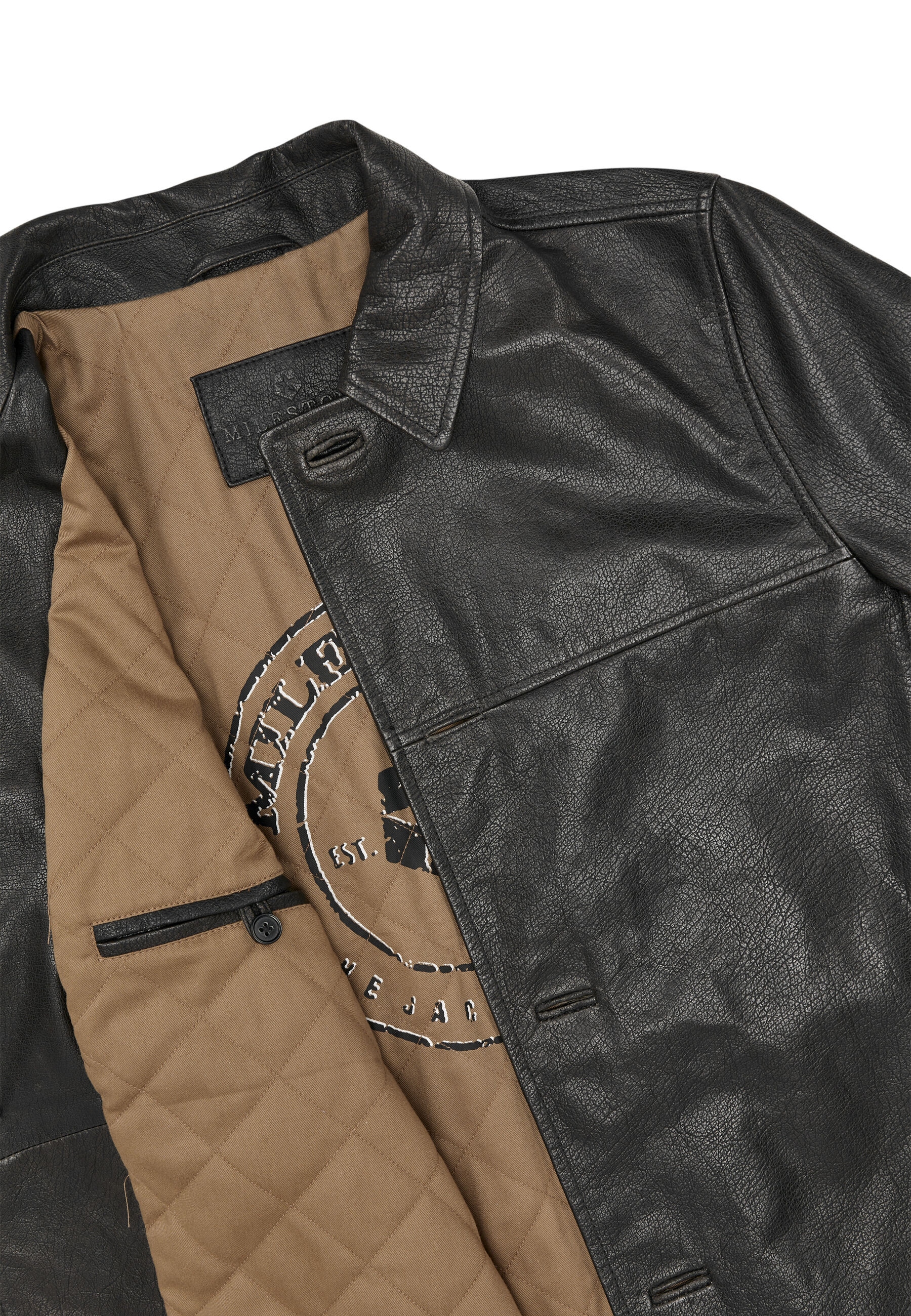 Milestone Winterjacke »MSMarlon« ohne Kapuze aus hochwertigem Leder